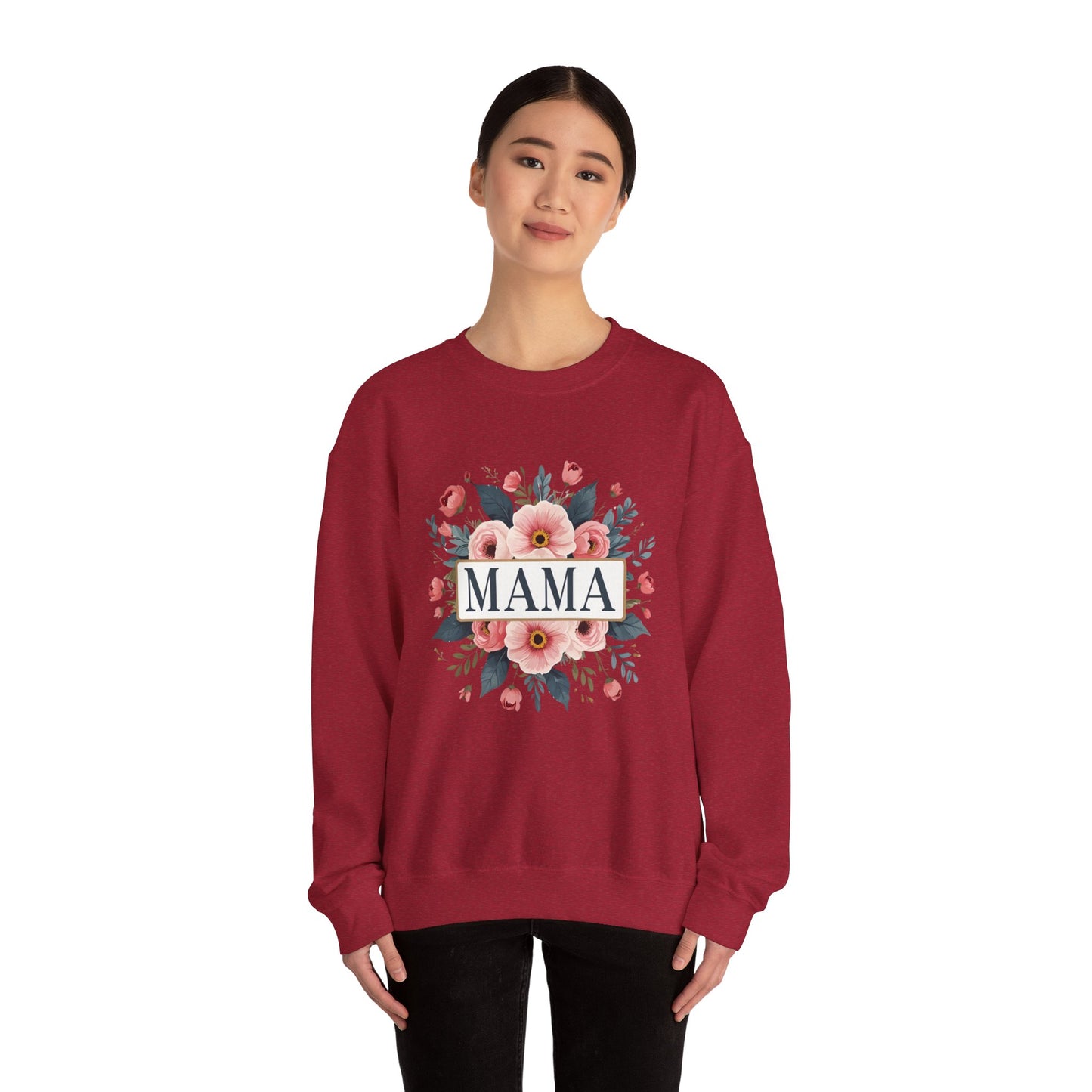 Floral Mama Sweatshirt, Mother's Day Gift, Cozy Sweatshirt, Unisex Crewneck, Floral Sweatshirt for Moms, Spring Fashion