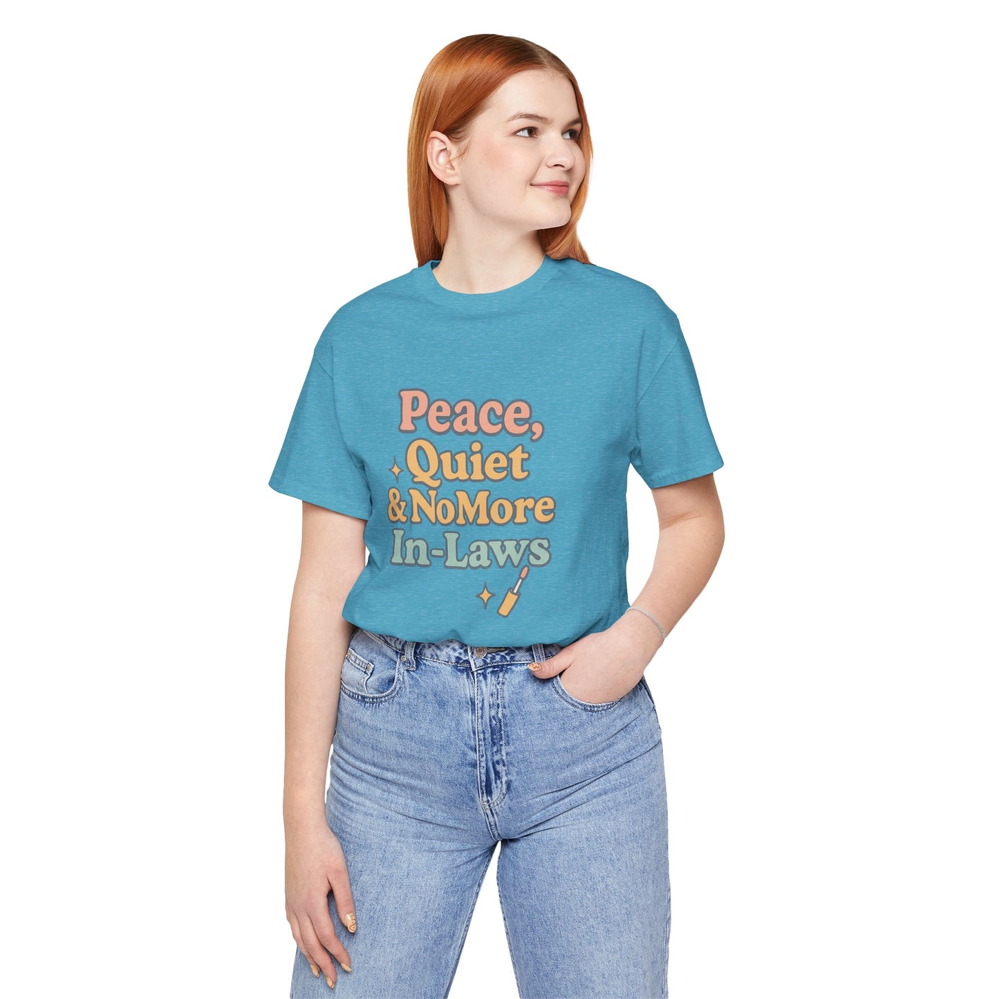 Peaceful In-Law Short Sleeve Tee, Funny Family T-Shirt, Gift for Dad, Relaxation Shirt, Casual Wear, Unisex Tee, Comfort Tee