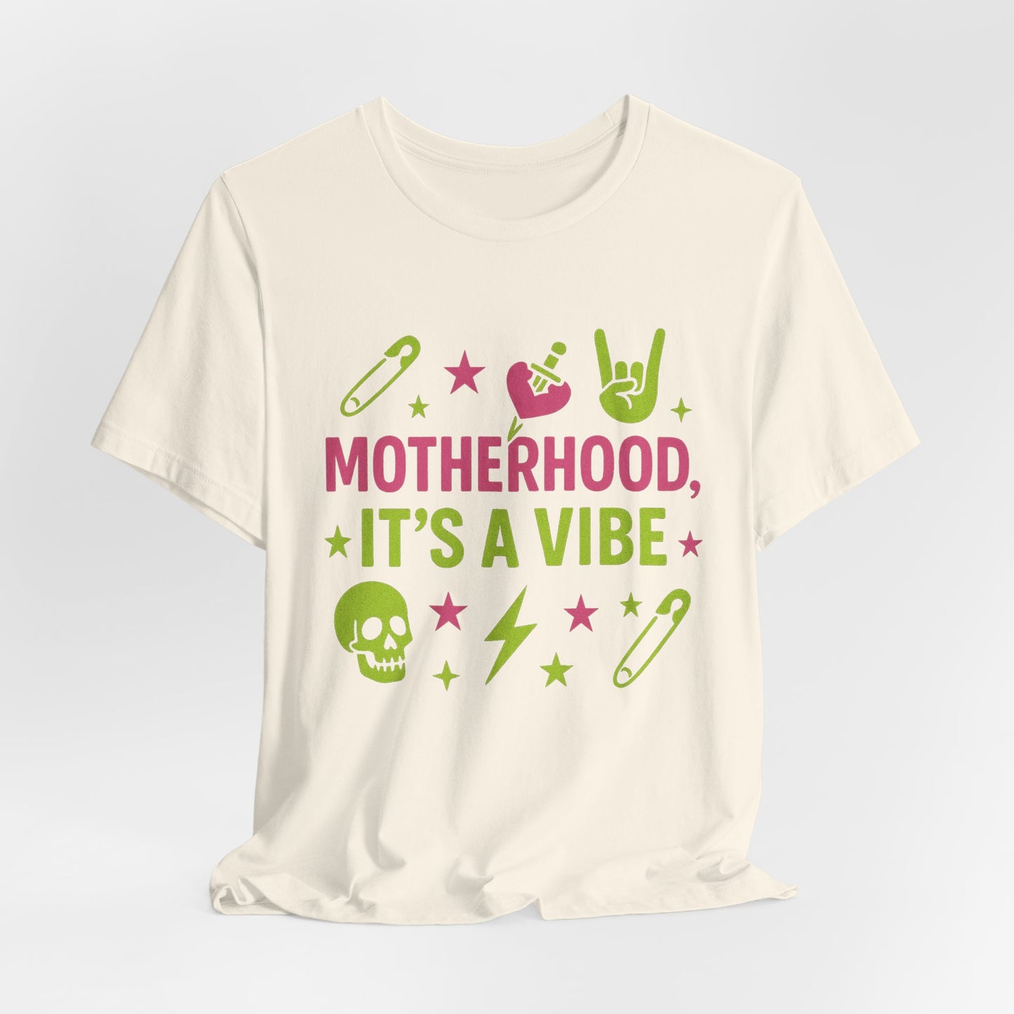 Motherhood Vibe Tee, Fun Unisex T-Shirt for Moms, Gift for New Mothers, Casual Wear, Unique Parenting Shirt