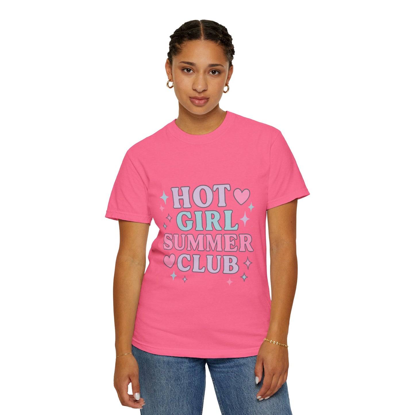 Hot Girl Summer Club Comfort Colors T-Shirt, Trendy Summer Tee, Unisex Graphic Shirt, Vibe T-Shirt, Summer Fashion, Casual Outfit, Fun Gift