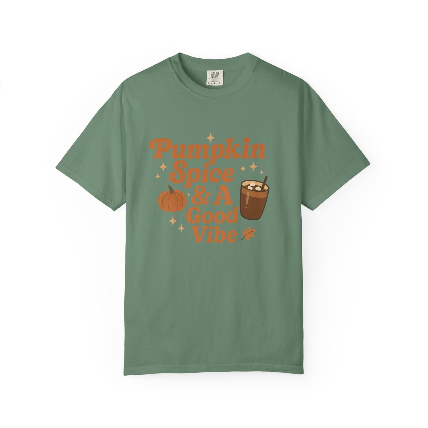 Pumpkin Spice Vibes Comfort Colors T-Shirt, Fall Fashion Tee, Unisex Autumn Shirt, Halloween Party Outfit, Cozy Casual Wear