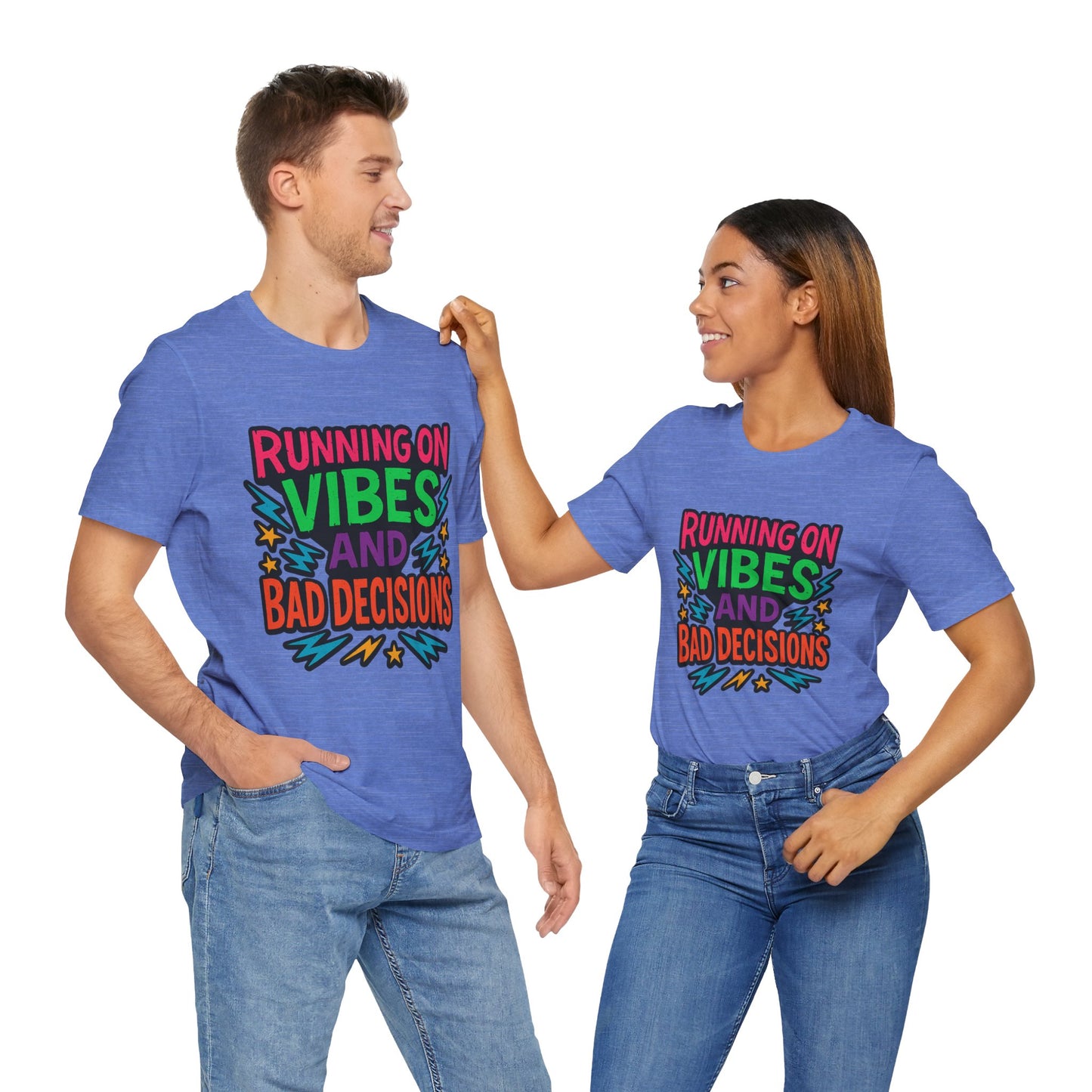 Vibes & Decisions Tee, Unisex Graphic T-Shirt, Trendy Casual Wear, Gift for Friends, Summer Style, Fun Tee for Parties