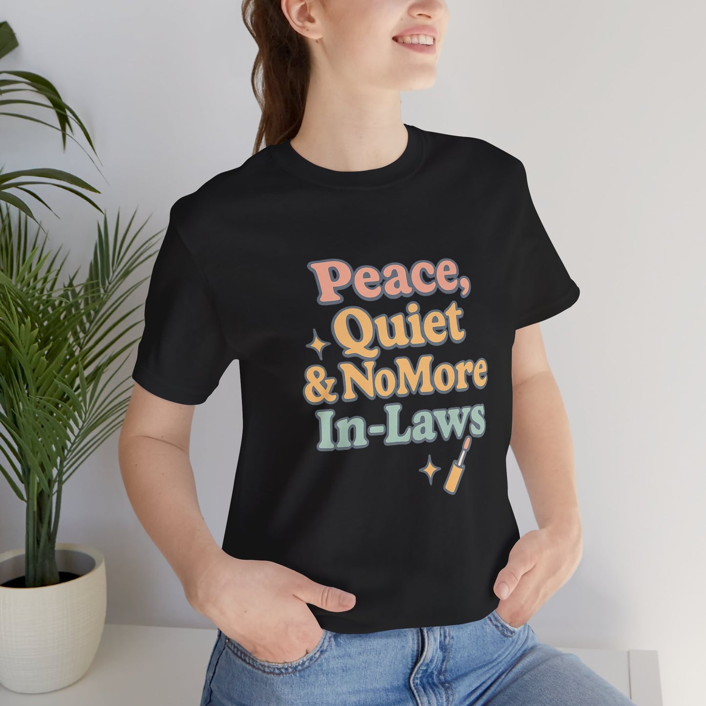 Peaceful In-Law Short Sleeve Tee, Funny Family T-Shirt, Gift for Dad, Relaxation Shirt, Casual Wear, Unisex Tee, Comfort Tee