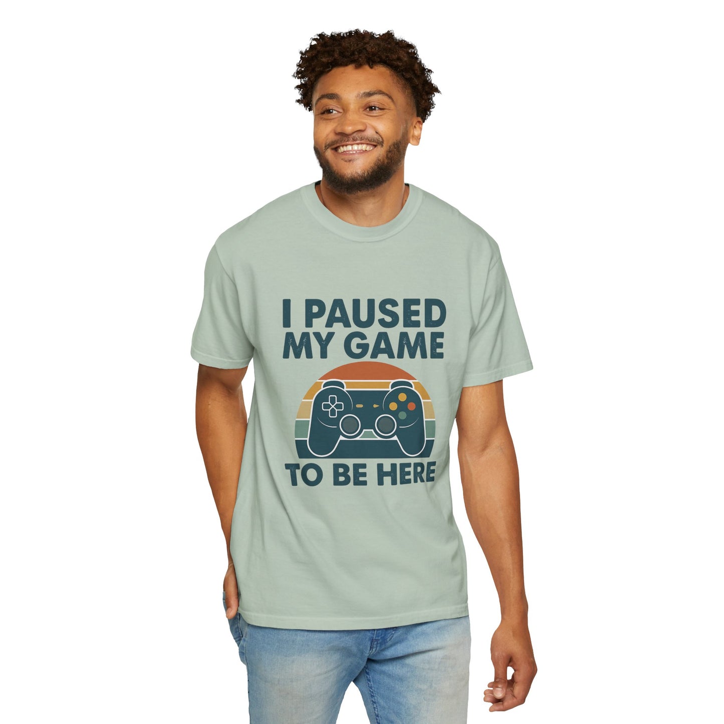 Unisex Gamer Comfort Colors T-Shirt - I Paused My Game to Be Here, Perfect Gift for Gamers, Video Game Lovers, Casual Wear, Birthday Gift, Fun Tee