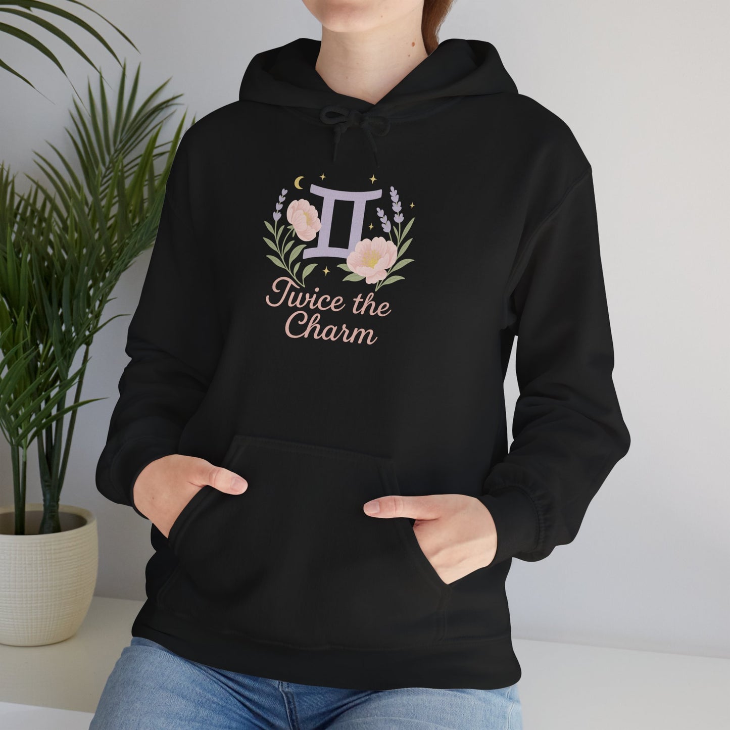 Gemini Zodiac Unisex Hoodie - Geminis Have Twice the Charm, Zodiac Sweatshirt, Astrology Gift, Horoscope Clothing, Star Sign Apparel, Zodiac