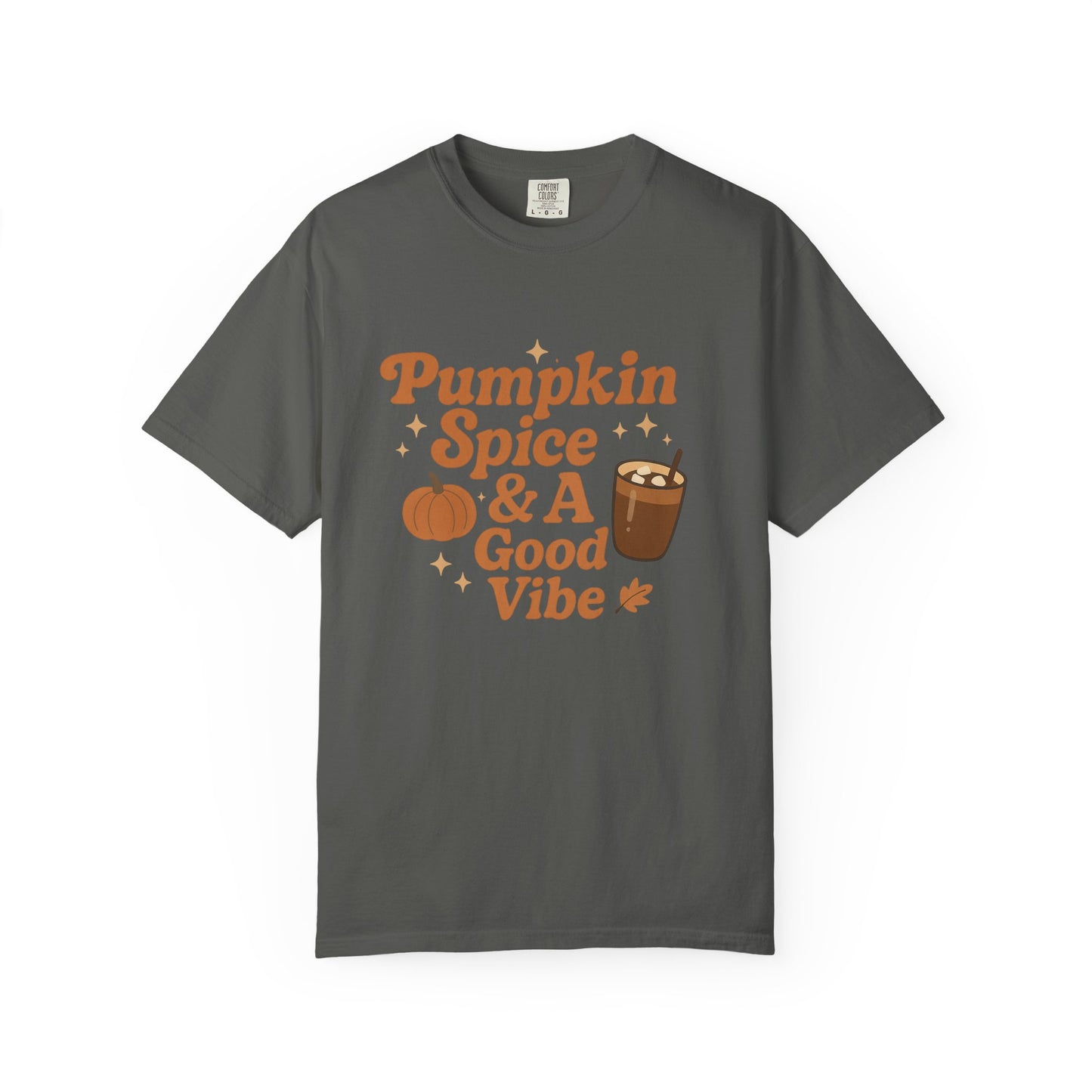 Pumpkin Spice Vibes Comfort Colors T-Shirt, Fall Fashion Tee, Unisex Autumn Shirt, Halloween Party Outfit, Cozy Casual Wear