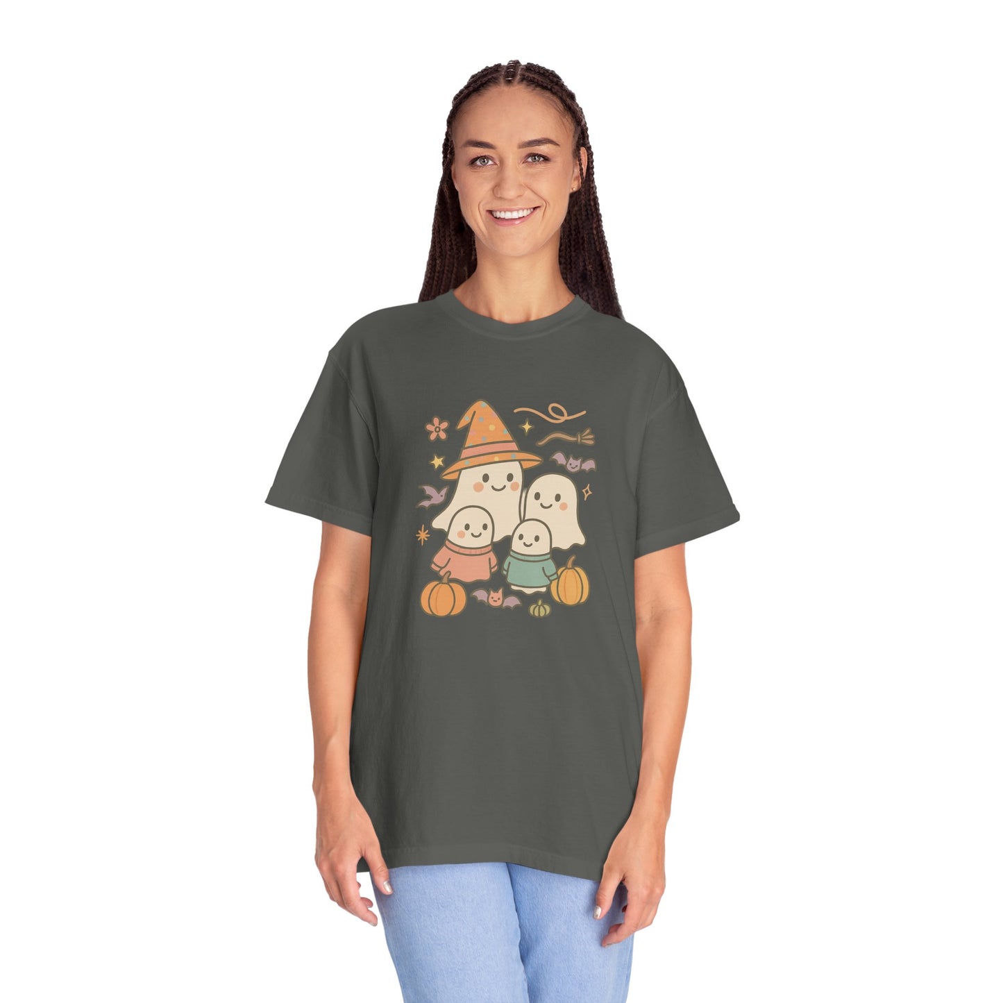 Adorable Halloween Ghost Family Comfort Colors T-Shirt, Cute Fall Tee, Halloween Costume, Unisex Gift, Spooky Season Fun