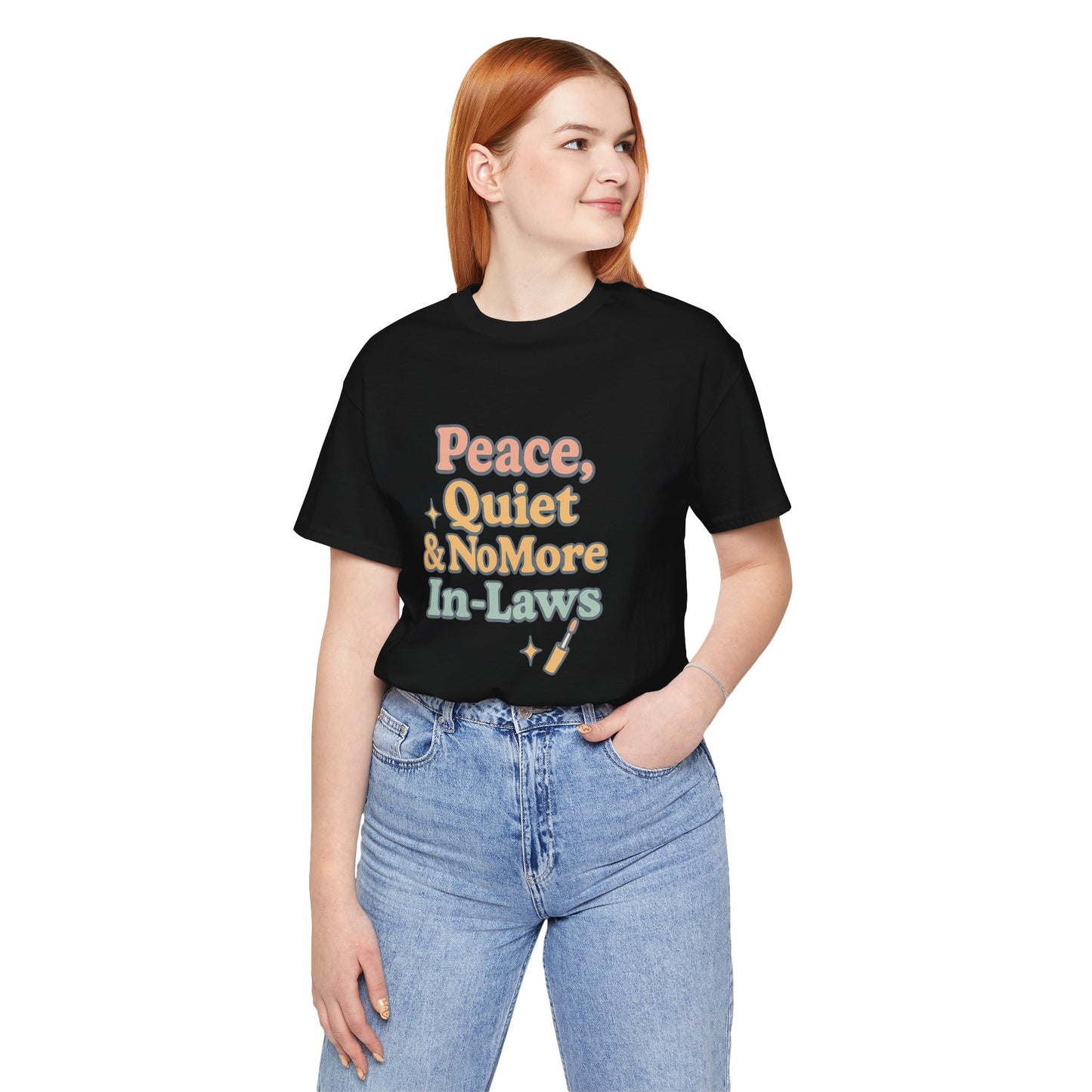 Peaceful In-Law Short Sleeve Tee, Funny Family T-Shirt, Gift for Dad, Relaxation Shirt, Casual Wear, Unisex Tee, Comfort Tee