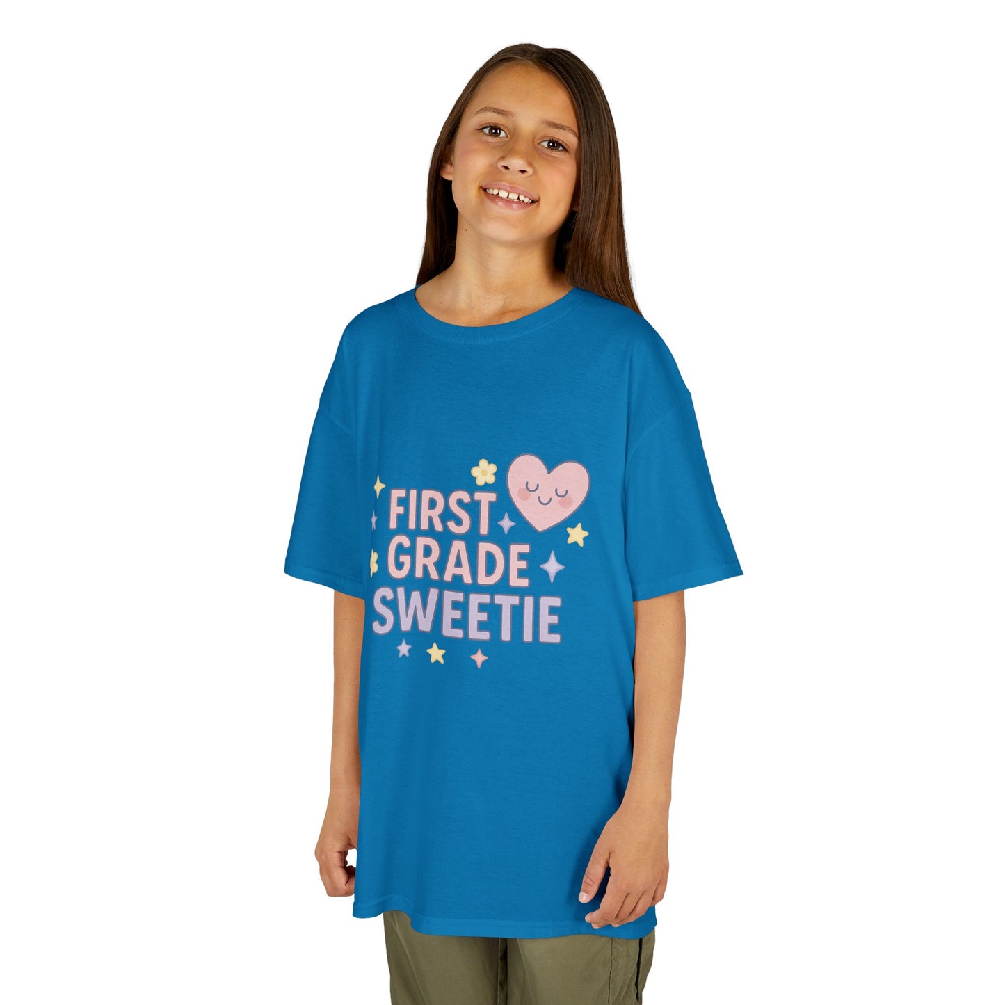 First Grade Sweetie Kids Tee - Cute Youth Cotton Shirt, Back to School Outfit, Children’s Gift, Birthday Gift, Classroom Apparel