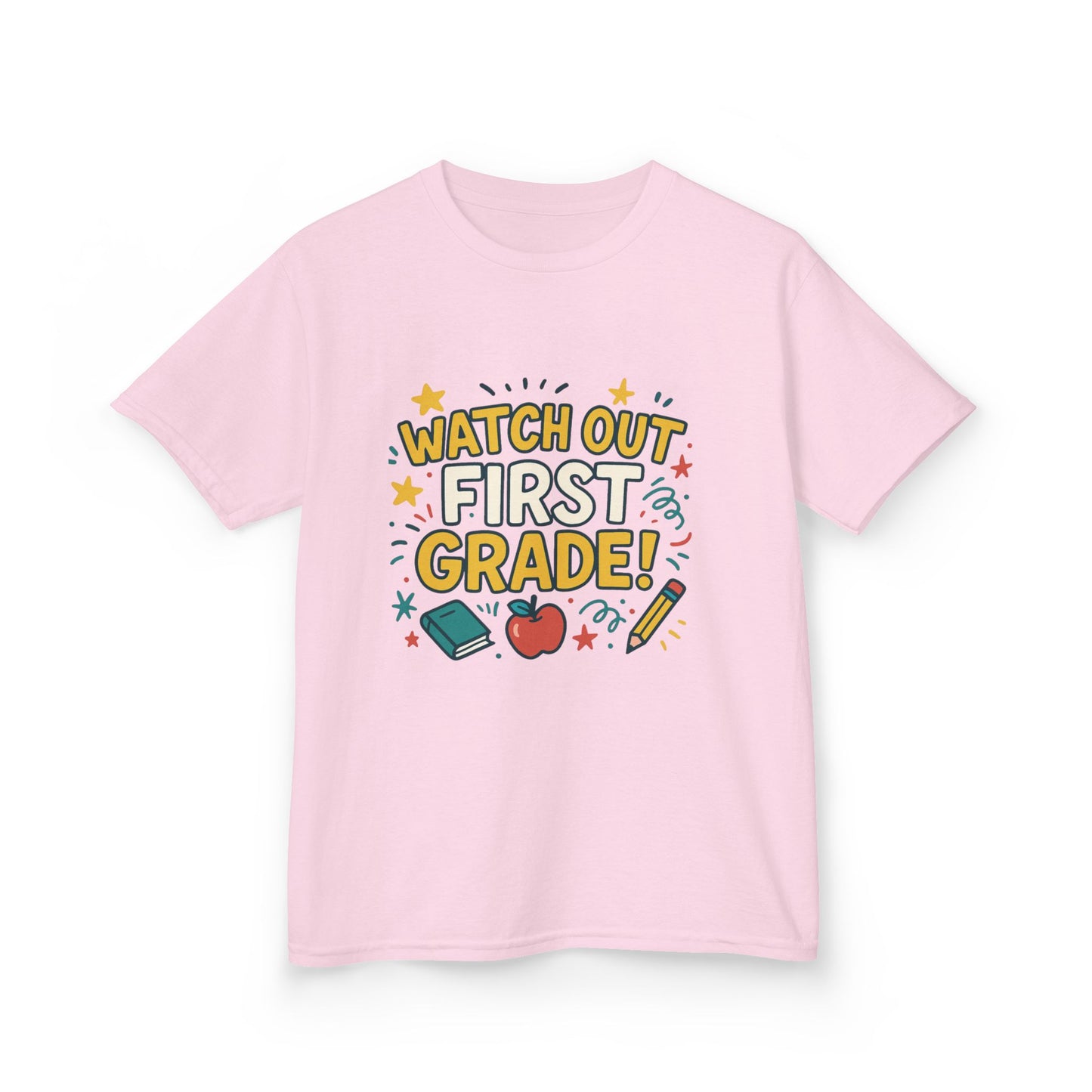 Kids First Grade Tee, Fun Kids Shirt, Back to School Tee, Motivational Kids T-Shirt, Gift for Young Students, Classroom Apparel