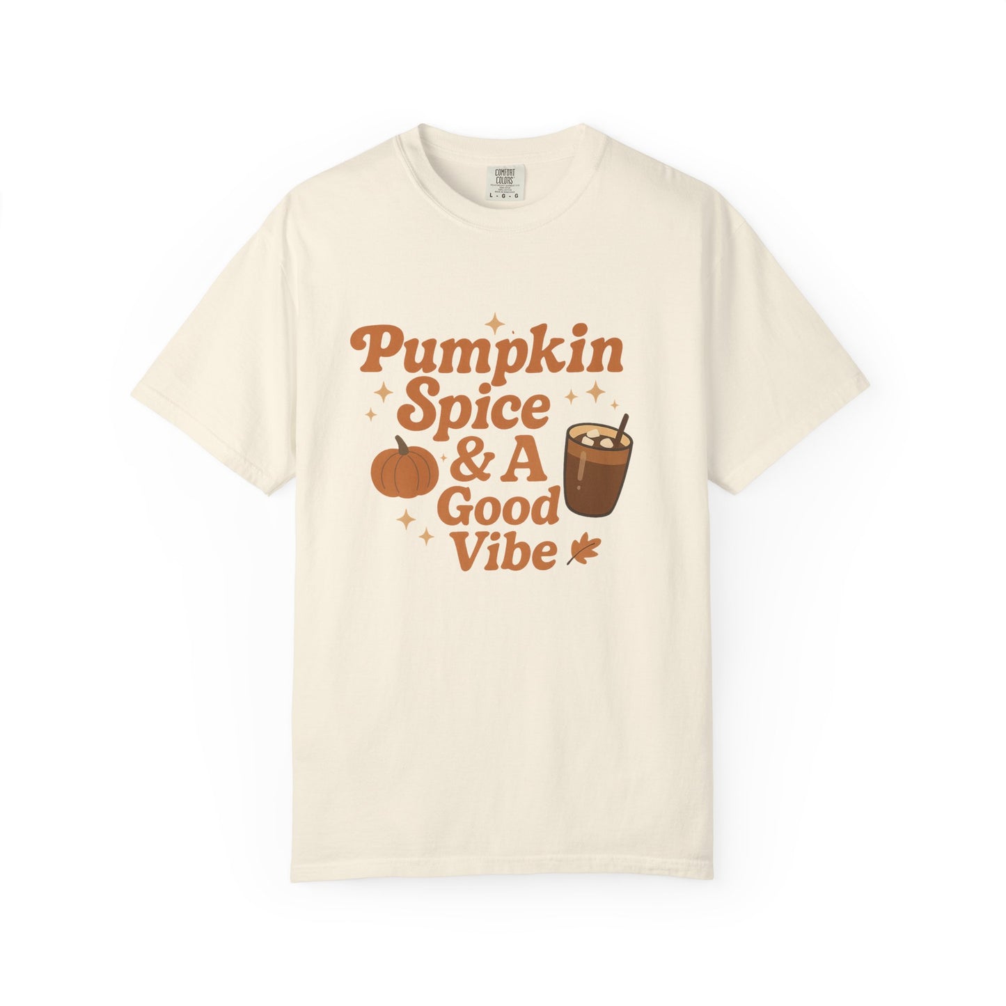 Pumpkin Spice Vibes Comfort Colors T-Shirt, Fall Fashion Tee, Unisex Autumn Shirt, Halloween Party Outfit, Cozy Casual Wear