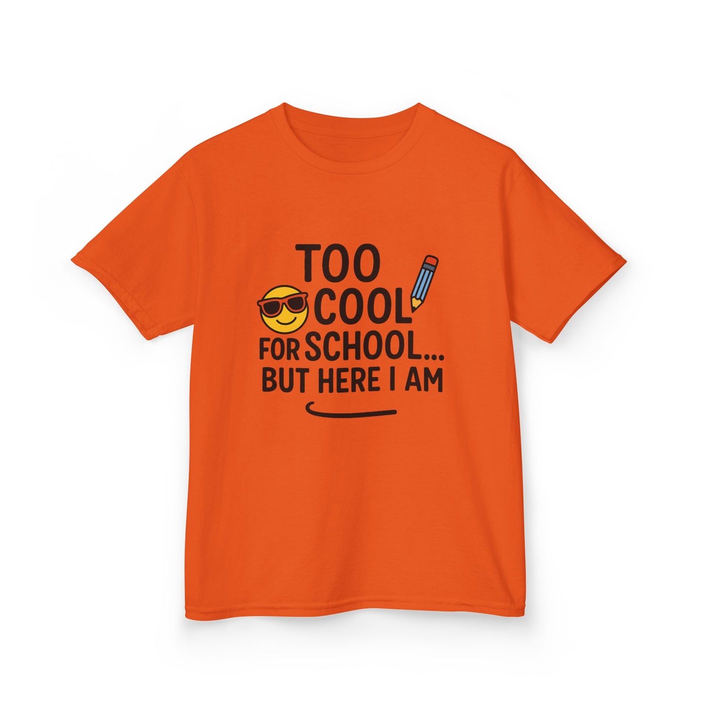 Kids Fun Tee: 'Too Cool for School' Graphic Shirt, Kids Tops, Back to School Wear, Birthday Gift, Casual Apparel