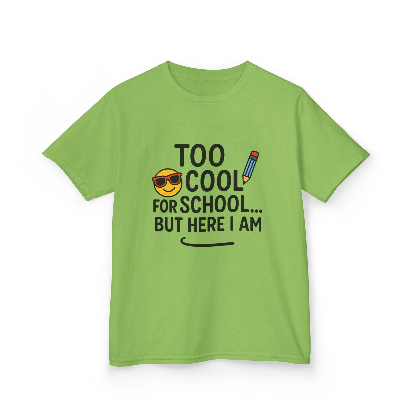 Kids Fun Tee: 'Too Cool for School' Graphic Shirt, Kids Tops, Back to School Wear, Birthday Gift, Casual Apparel