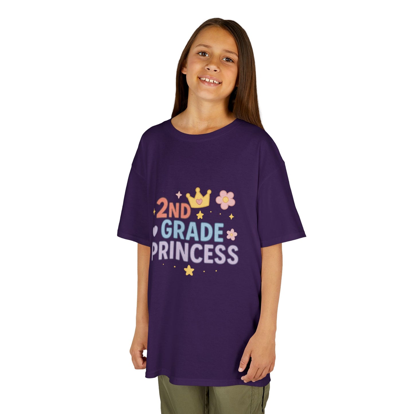 Kids 2nd Grade Princess Tee - Cute Cotton Kids T-Shirt, Birthday Gift, Back to School, Princess Lover Gift, Funny Kids T-Shirt