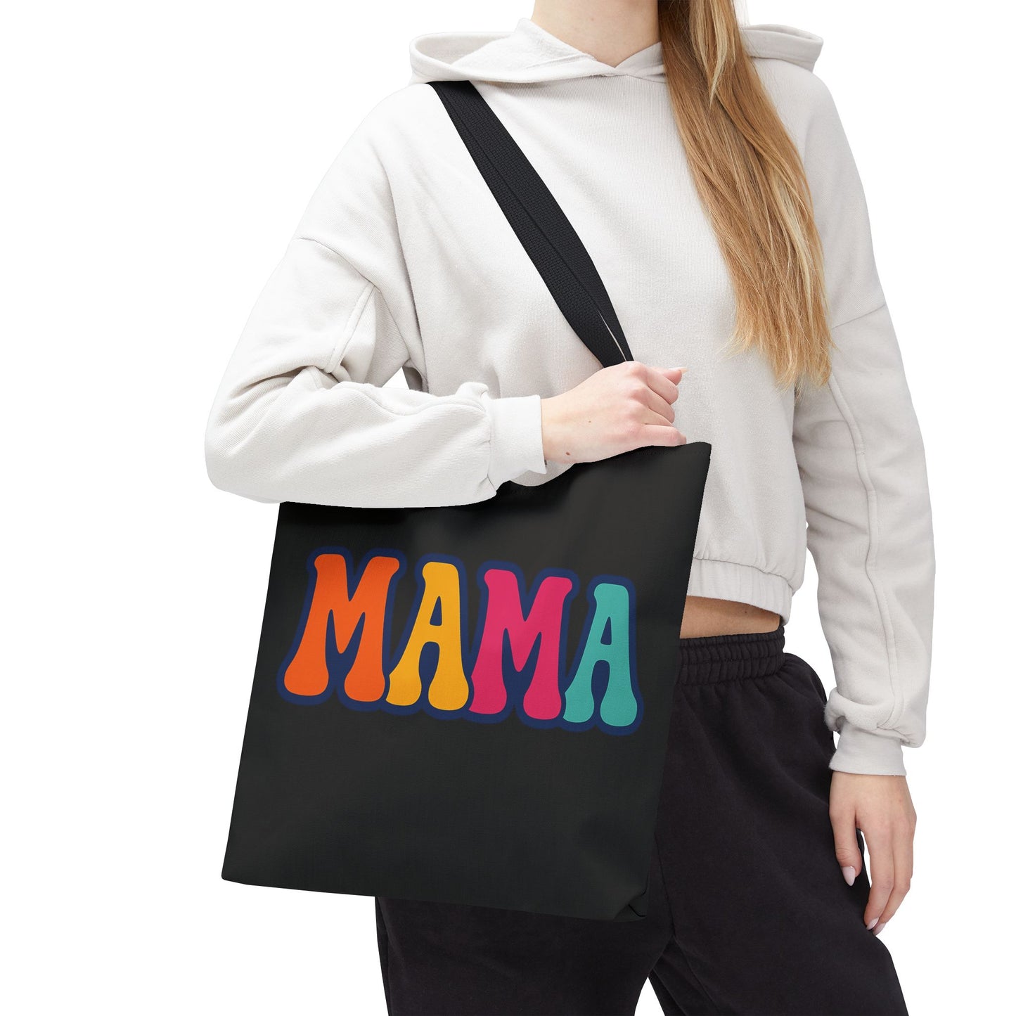 Colorful Mama Tote Bag, Gift for Moms, Reusable Shopping Bag, Stylish Handbag, Eco-Friendly Tote, Mother's Day Gift