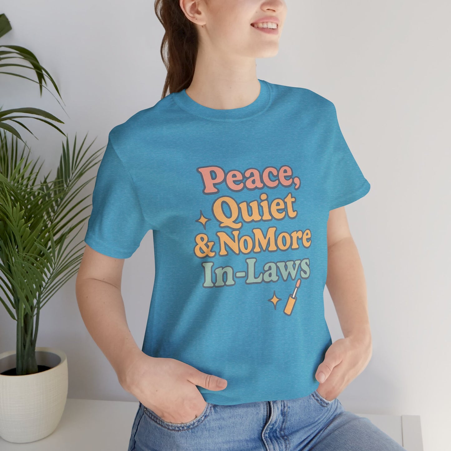Peaceful In-Law Short Sleeve Tee, Funny Family T-Shirt, Gift for Dad, Relaxation Shirt, Casual Wear, Unisex Tee, Comfort Tee