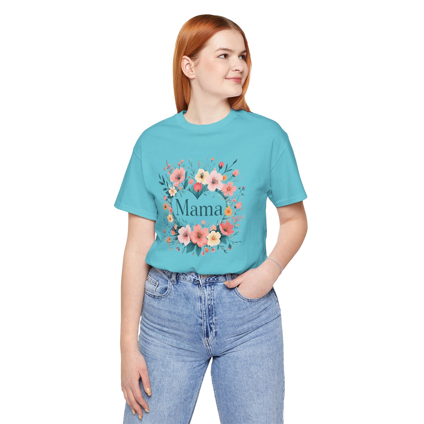 Floral Mama Tee - Perfect Gift for Moms, Mothers Day Shirt, Casual Wear, Birthday Surprise, Family Gathering