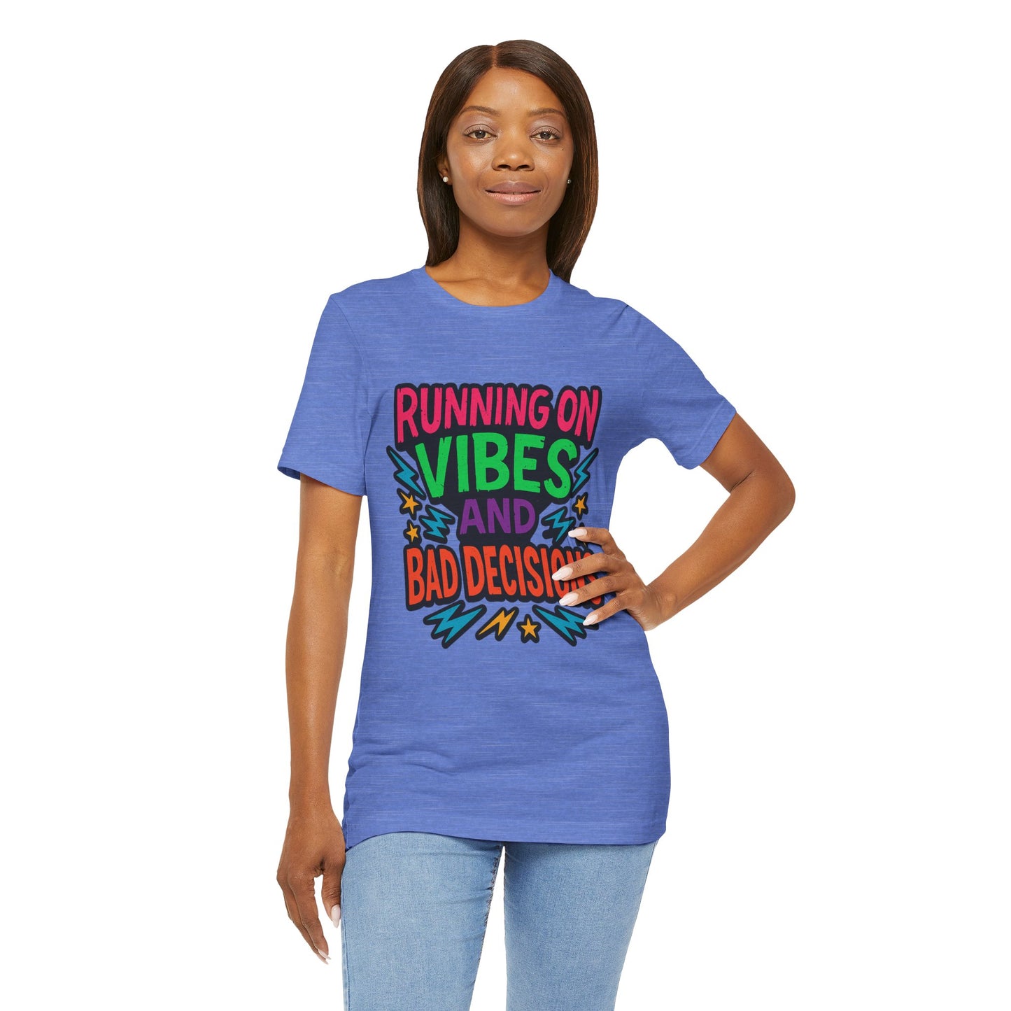 Vibes & Decisions Tee, Unisex Graphic T-Shirt, Trendy Casual Wear, Gift for Friends, Summer Style, Fun Tee for Parties