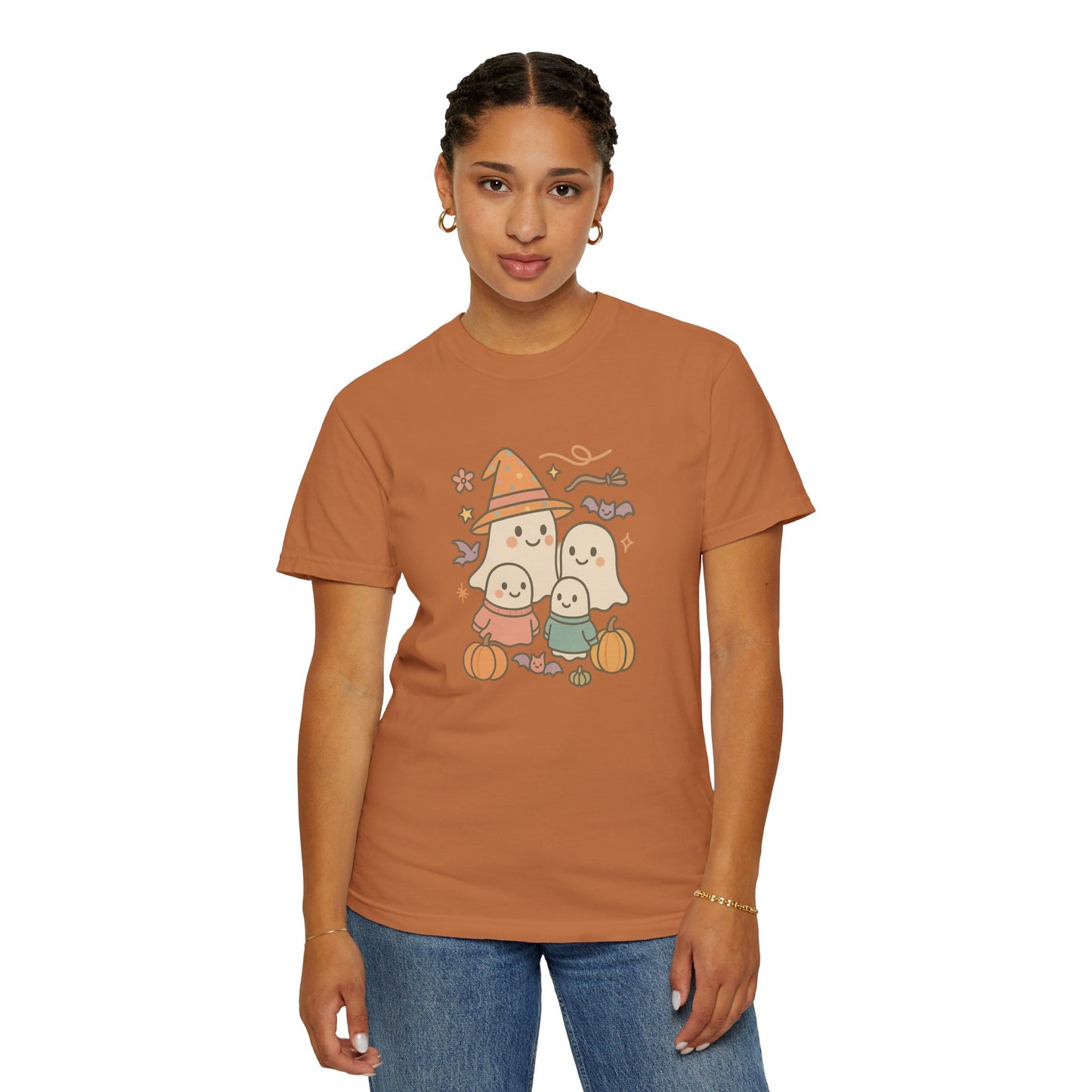Adorable Halloween Ghost Family Comfort Colors T-Shirt, Cute Fall Tee, Halloween Costume, Unisex Gift, Spooky Season Fun
