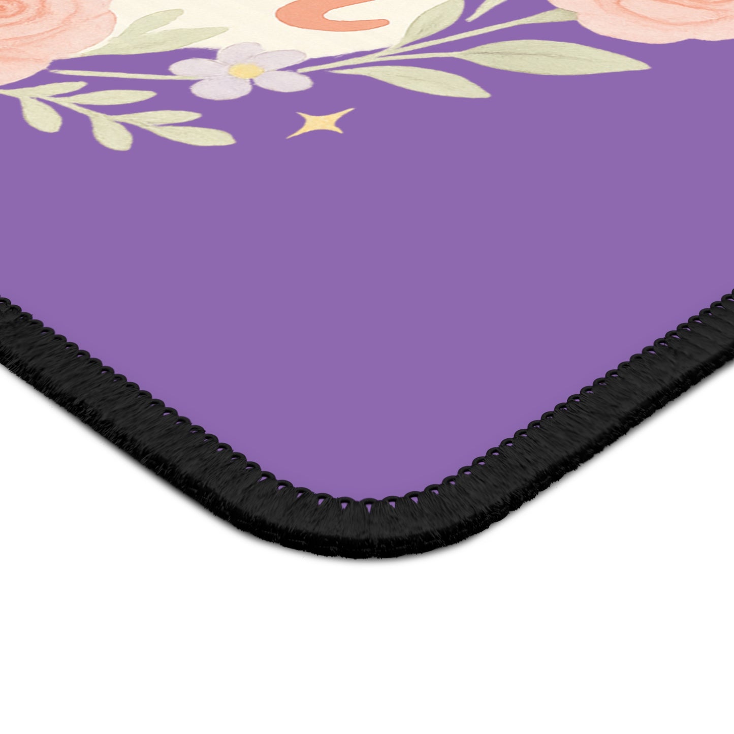 Cute Cat Mom Gaming Mouse Pad, Cat Lover Gift, Office Decor, Gamer Accessories, Pet Themed Decor, Purple Floral Design