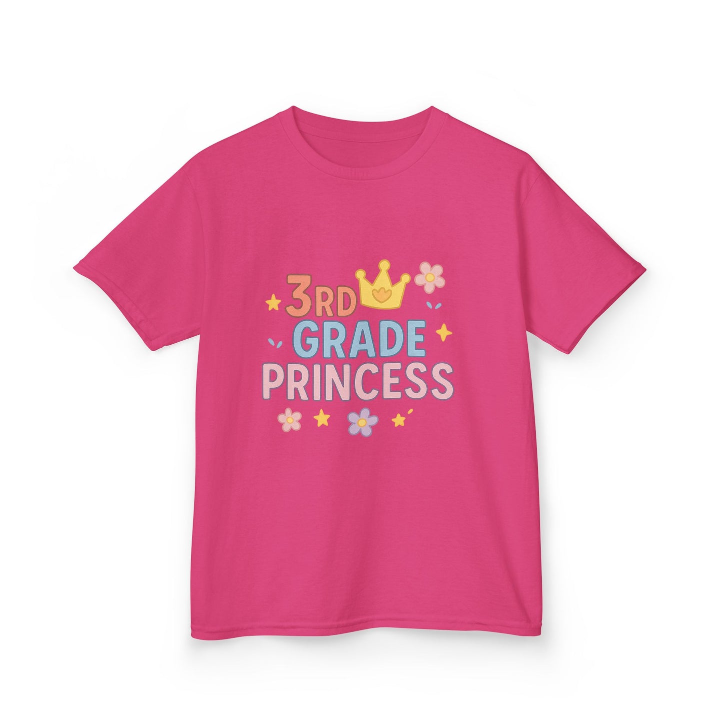 3rd Grade Princess Tee - Cute Kids Heavy Cotton Shirt, Birthday Gift, School Outfit, Toddler Apparel, Princess Theme