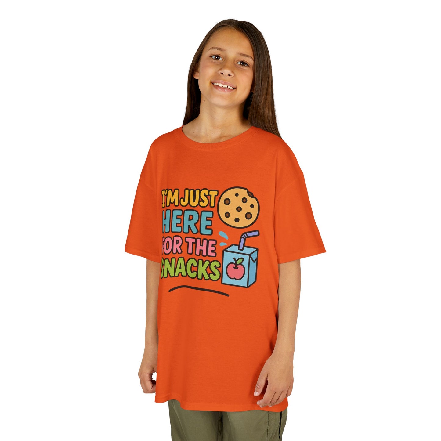 Kids Snack Time Tee - Fun Kids T-Shirt, Cute Cotton Tee, Snack Lover Gift, Funny Kids Apparel, Birthday Gift for Kids