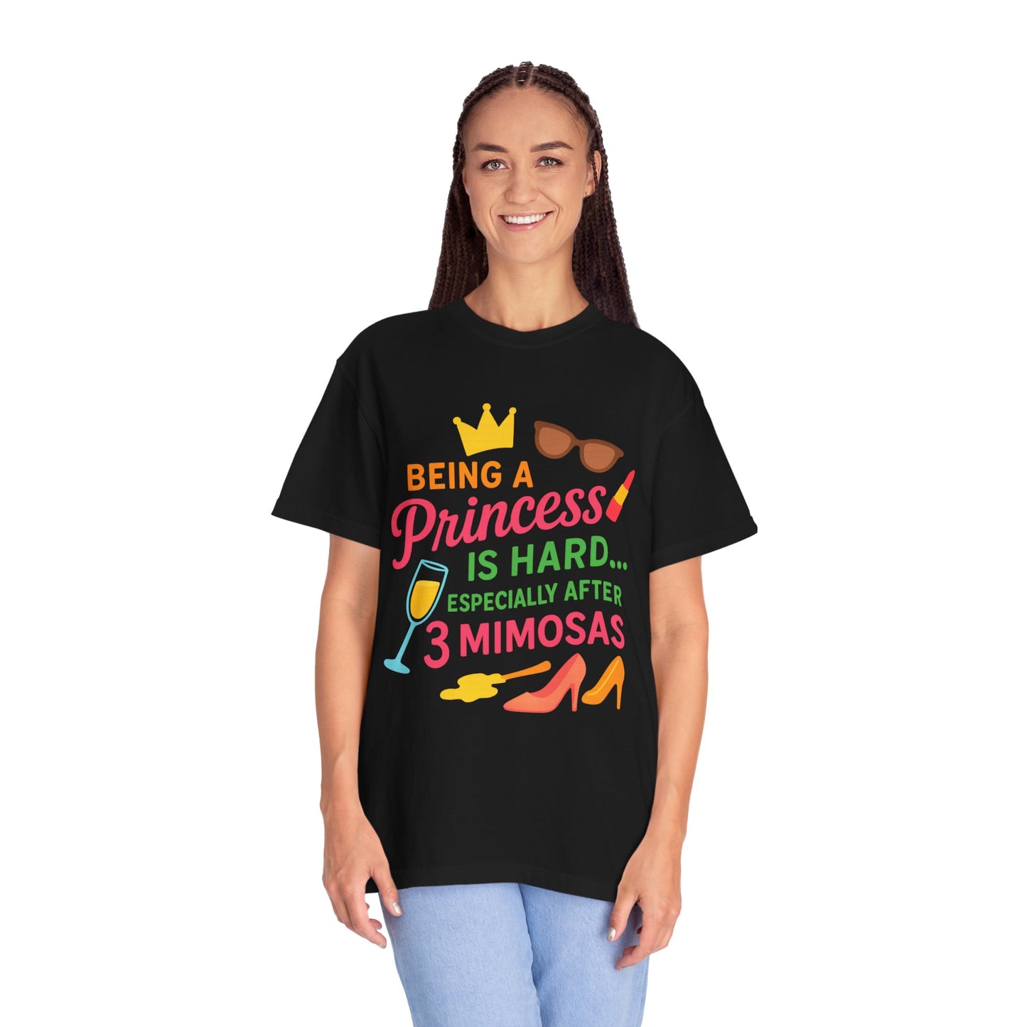 Fun Princess after Mimosas T-Shirt, Cute Gift for Her, Birthday Celebration Tee, Casual Summer Top, Girls' Night Out Shirt