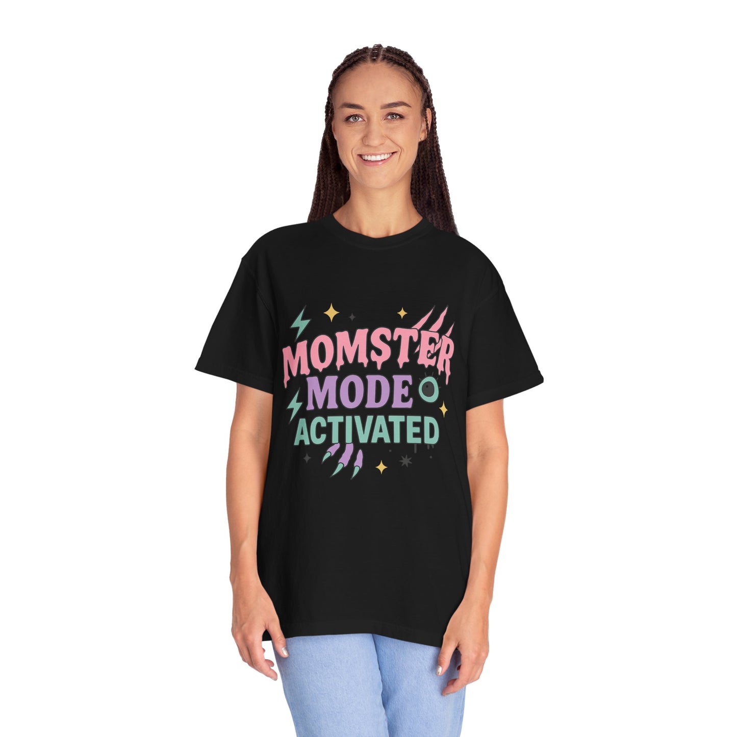 Momster Mode Activated Comfort Colors T-Shirt, Funny Mom Tee, Gift for Moms, Unisex Graphic Shirt, Parenting Humor Apparel