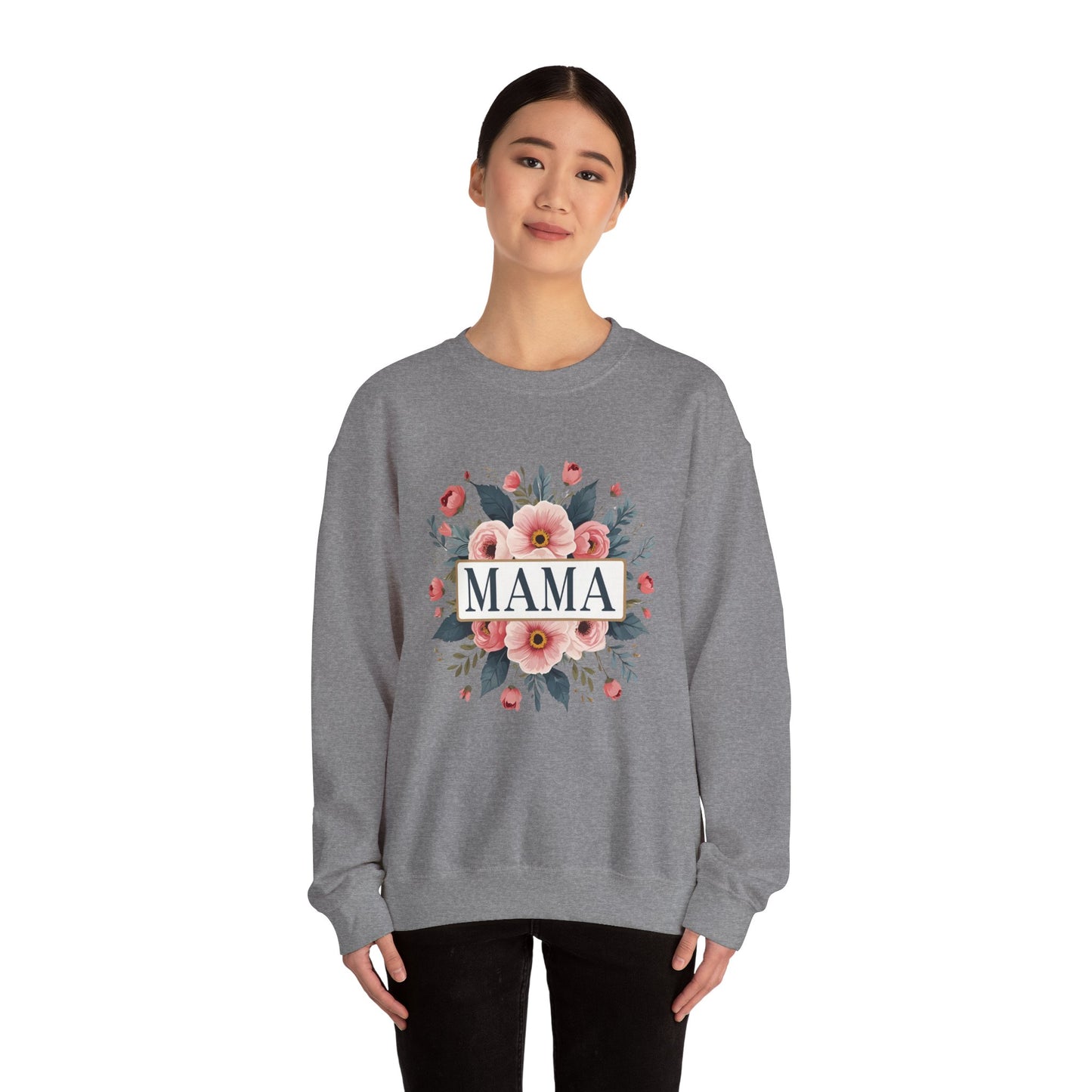 Floral Mama Sweatshirt, Mother's Day Gift, Cozy Sweatshirt, Unisex Crewneck, Floral Sweatshirt for Moms, Spring Fashion