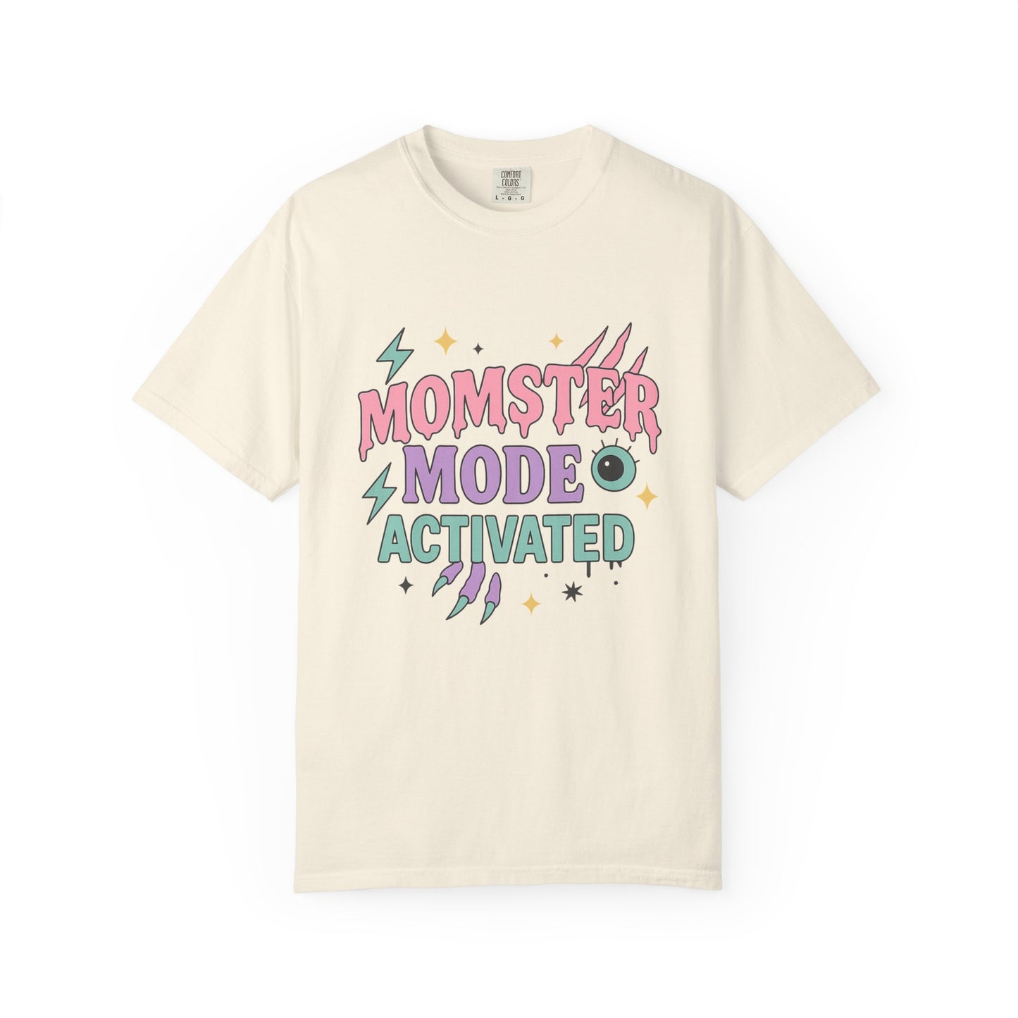 Momster Mode Activated Comfort Colors T-Shirt, Funny Mom Tee, Gift for Moms, Unisex Graphic Shirt, Parenting Humor Apparel