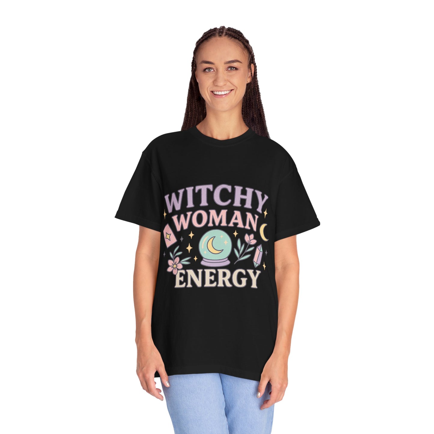 Witchy Woman Energy Comfort Colors T-Shirt | Boho Style Tee, Gift for Her, Astrology Shirt, Eco-Friendly Top, Casual Wear
