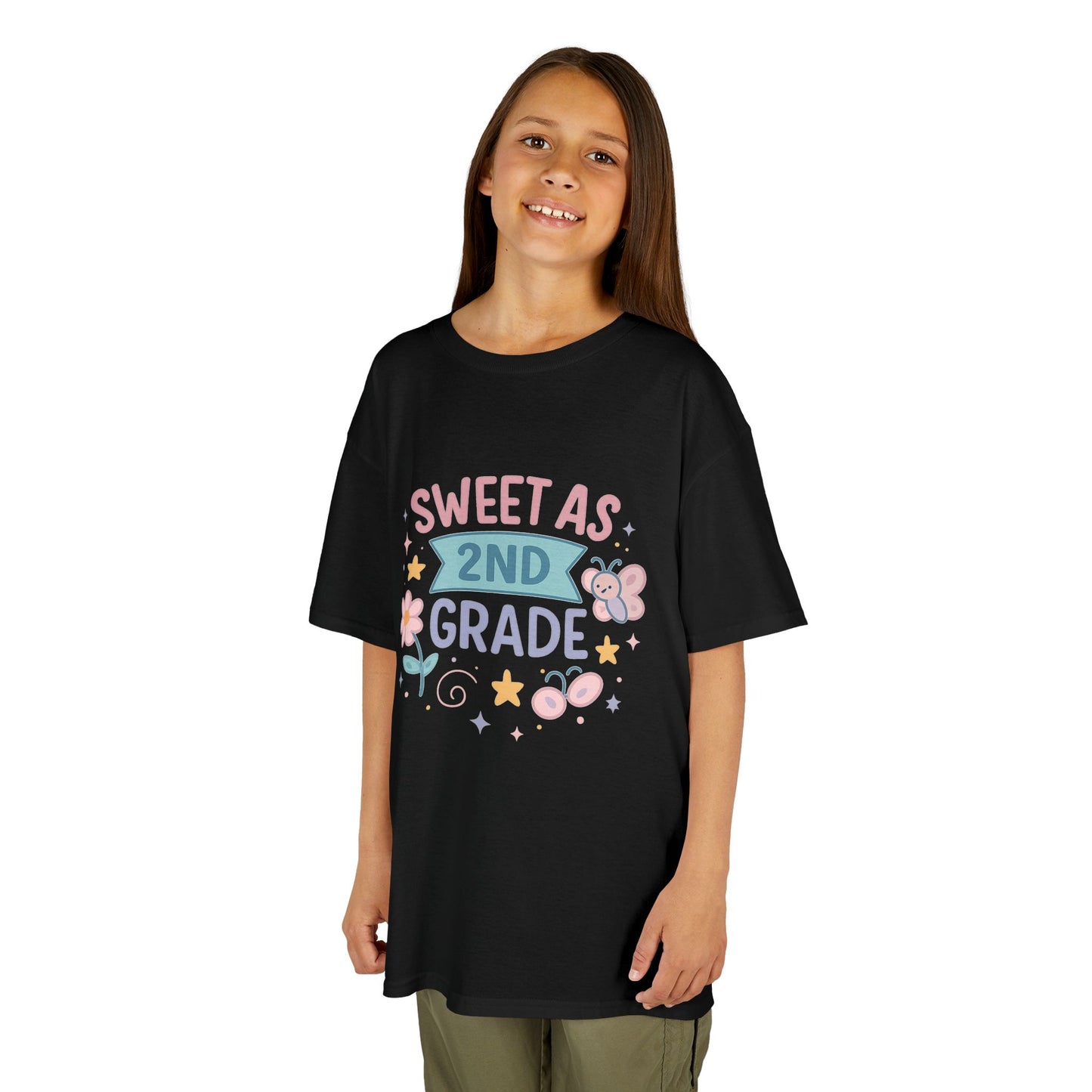 Sweet as 2nd Grade Kids Tee, Cute Kids T-Shirt, Back to School Shirt, Butterfly Design, Kids Gift, Spring Outfit, Children's Apparel