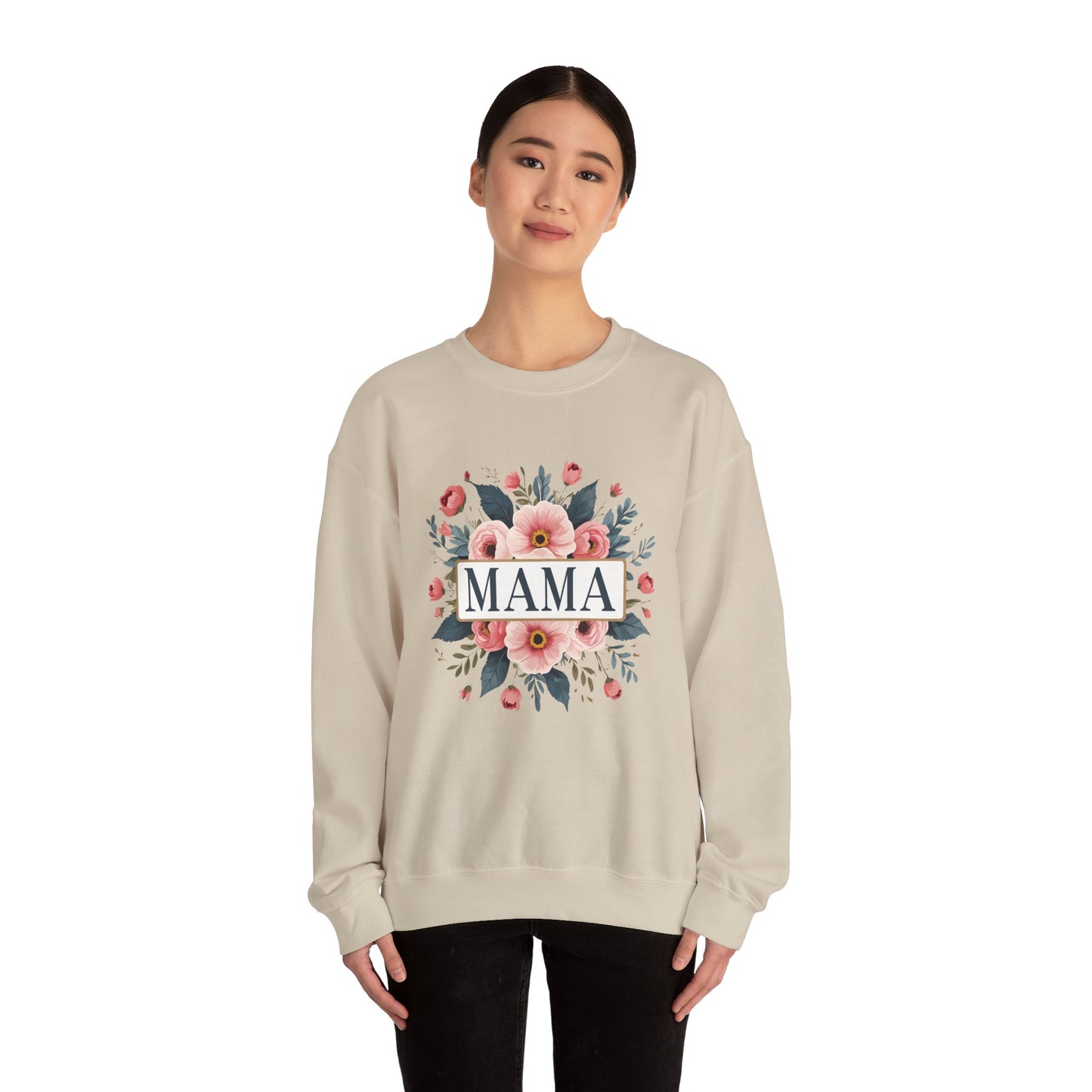 Floral Mama Sweatshirt, Mother's Day Gift, Cozy Sweatshirt, Unisex Crewneck, Floral Sweatshirt for Moms, Spring Fashion