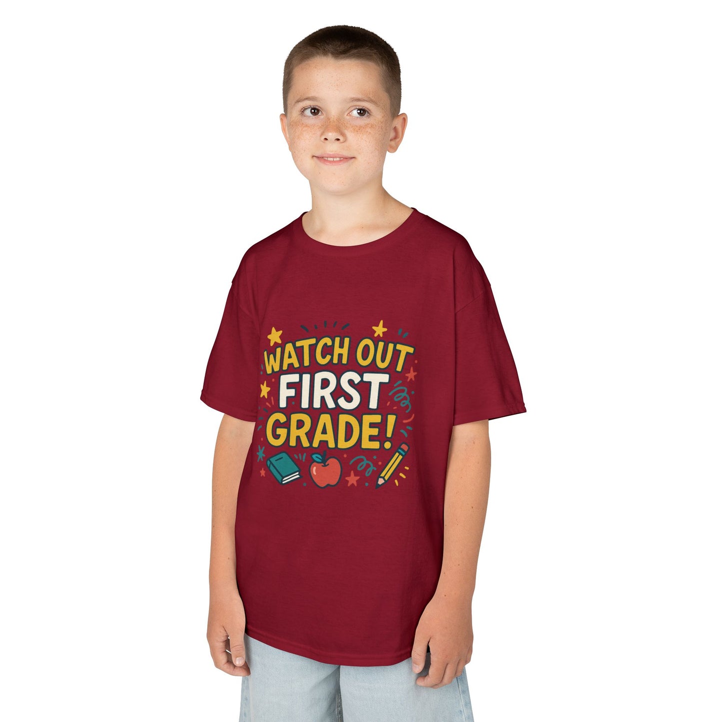 Kids First Grade Tee, Fun Kids Shirt, Back to School Tee, Motivational Kids T-Shirt, Gift for Young Students, Classroom Apparel