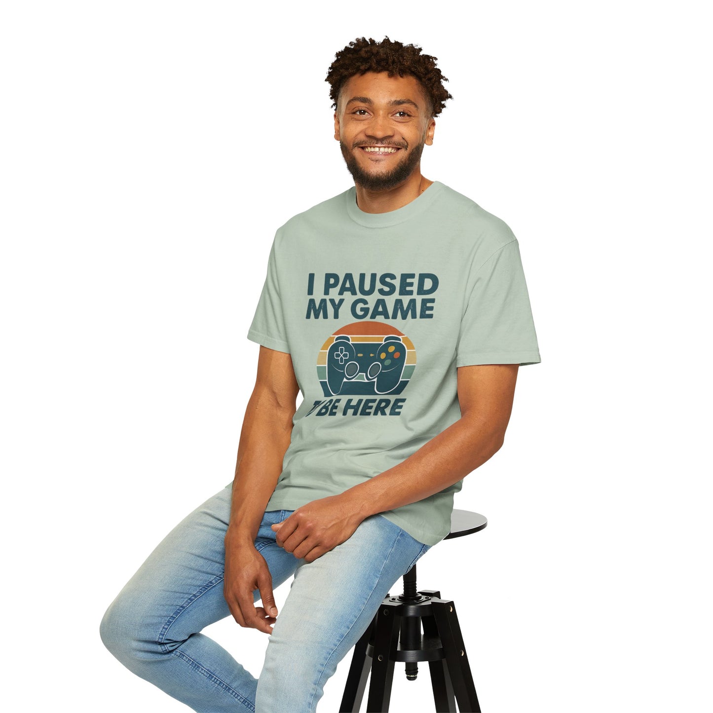 Unisex Gamer Comfort Colors T-Shirt - I Paused My Game to Be Here, Perfect Gift for Gamers, Video Game Lovers, Casual Wear, Birthday Gift, Fun Tee