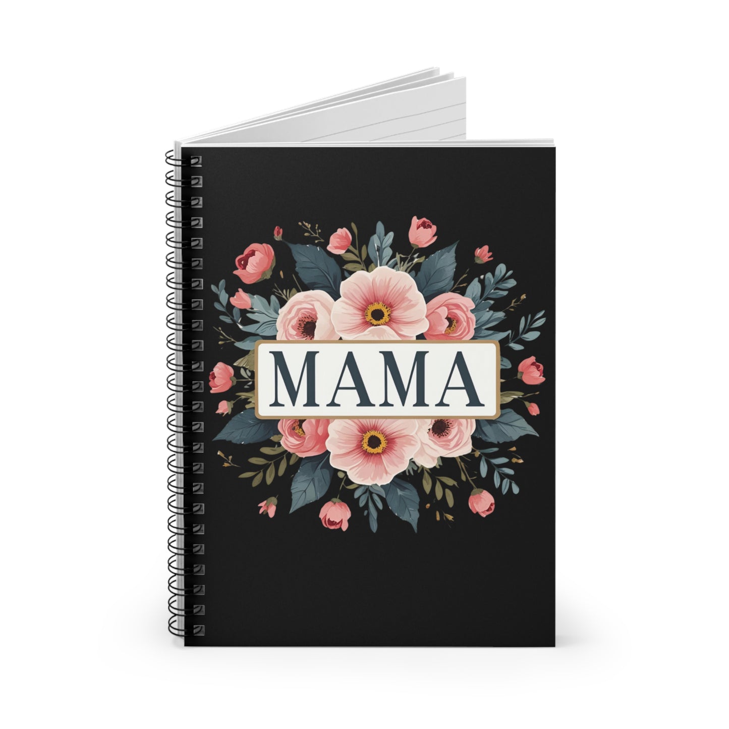 Floral Mama Notebook | Perfect Gift for Moms, Mothers Day Journal, Spiral Notepad, Floral Stationery, Gift for New Moms