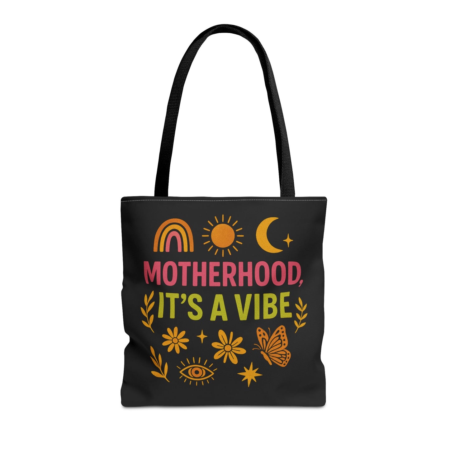 Motherhood Vibe Tote Bag - Stylish Canvas Bag for Moms, Gift for Mother's Day, Eco-Friendly Tote, Versatile Shopping Bag, Trendy Gift Idea