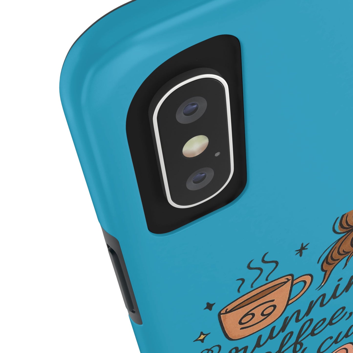 Cute Coffee Chaos Phone Case - Running on Coffee, Chaos & Cuddles, Stylish Tough Case for Coffee Lovers, Gift for Friends, Cute Phone Cover