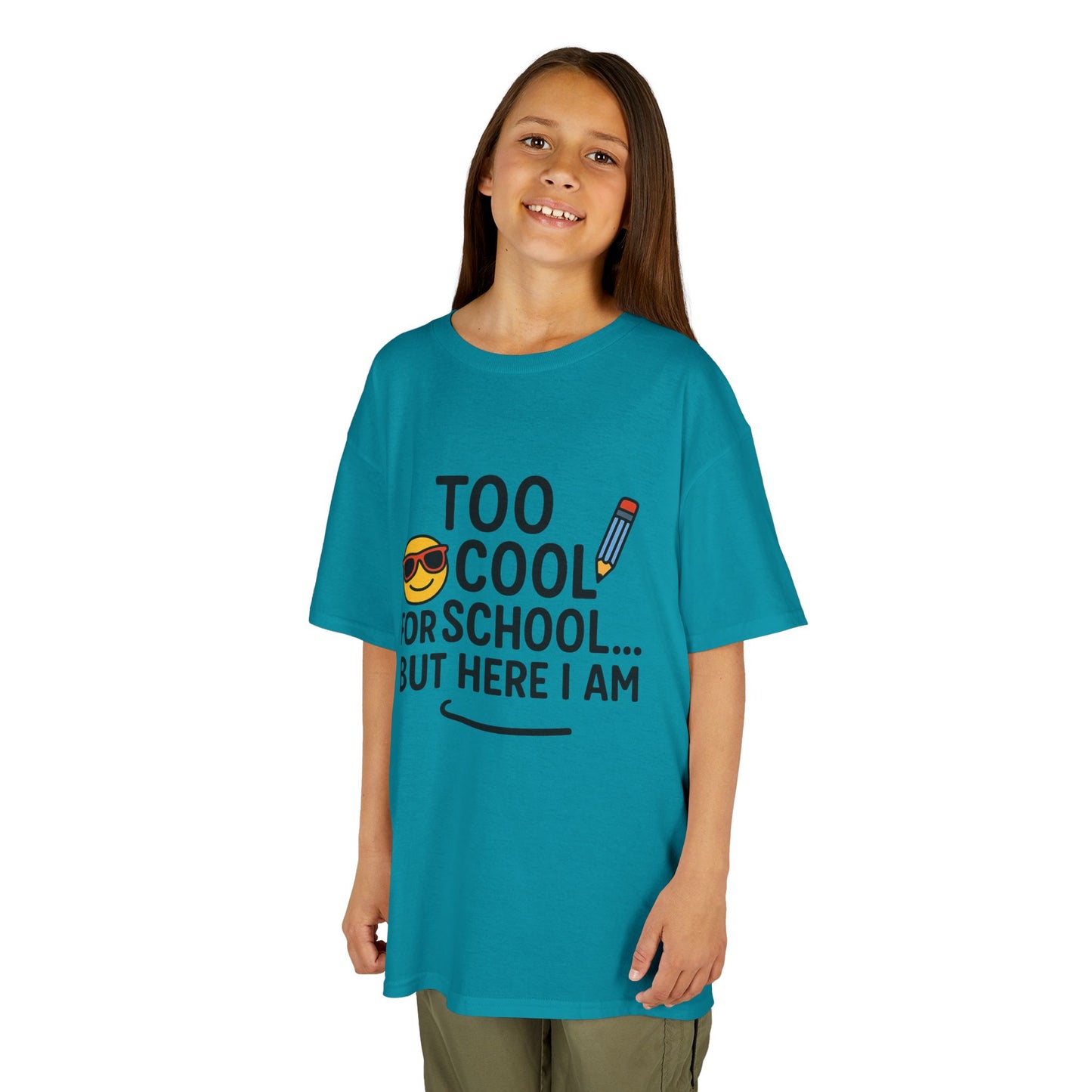 Kids Fun Tee: 'Too Cool for School' Graphic Shirt, Kids Tops, Back to School Wear, Birthday Gift, Casual Apparel