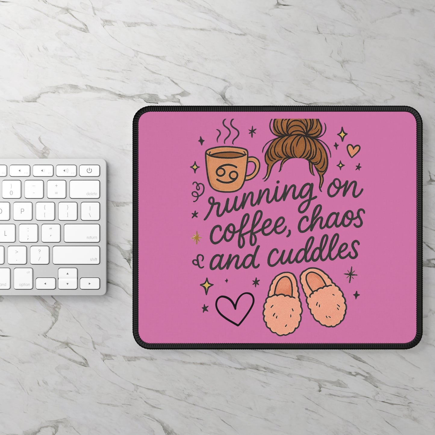 Coffee Chaos Gaming Mouse Pad, Cute Desk Accessory, Gamer Gift, Office Decor, Cozy Room Decor, Fun Mousepad