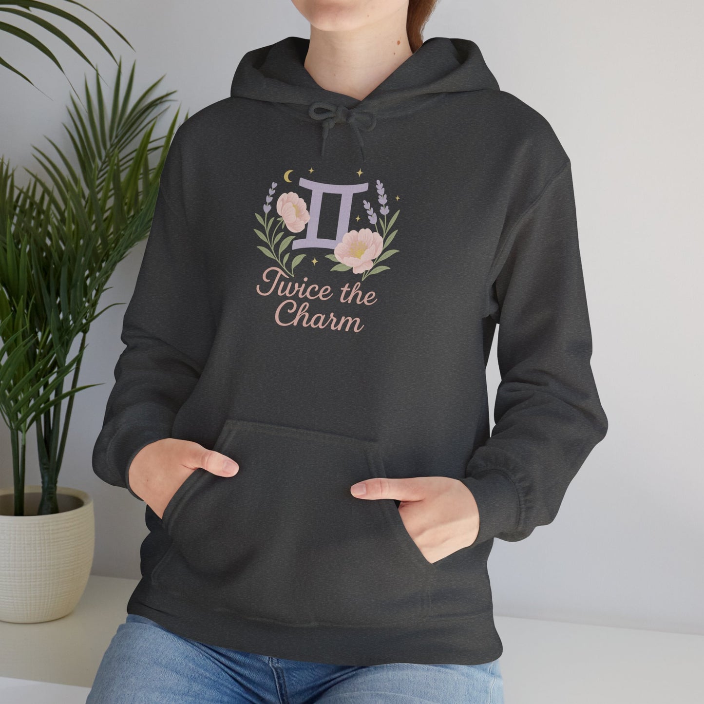 Gemini Zodiac Unisex Hoodie - Geminis Have Twice the Charm, Zodiac Sweatshirt, Astrology Gift, Horoscope Clothing, Star Sign Apparel, Zodiac