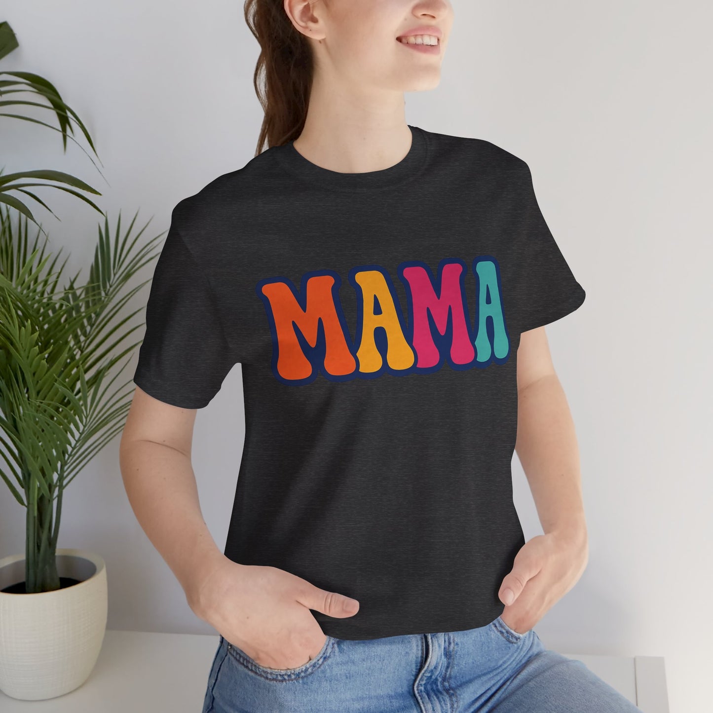 Colorful Mama Tee, Fun Mom T-Shirt, Gift for Mother's Day, Comfortable Unisex Shirt, Family Gathering Apparel, Casual Wear