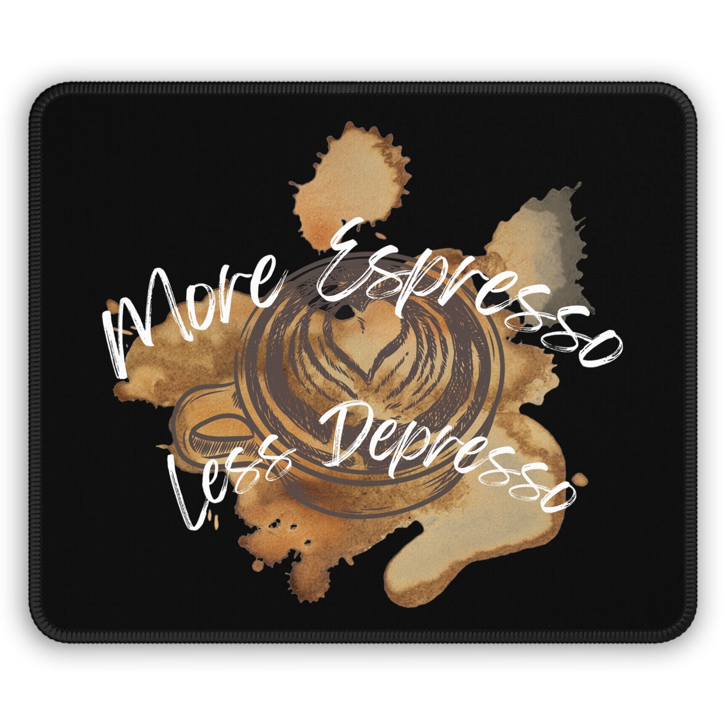 Espresso Mouse Pad | Coffee Lover Gift, Gamer Accessory, Office Decor, Fun Desk Mat, Hot Beverage Enthusiast