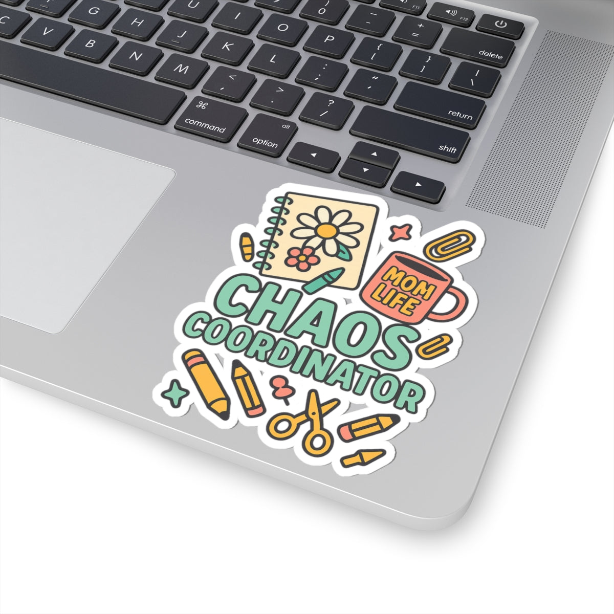 Playful Mom Life Kiss-Cut Stickers, Chaos Coordinator Stickers, Fun Planner Stickers, Colorful Laptop Decals, Gift for Moms