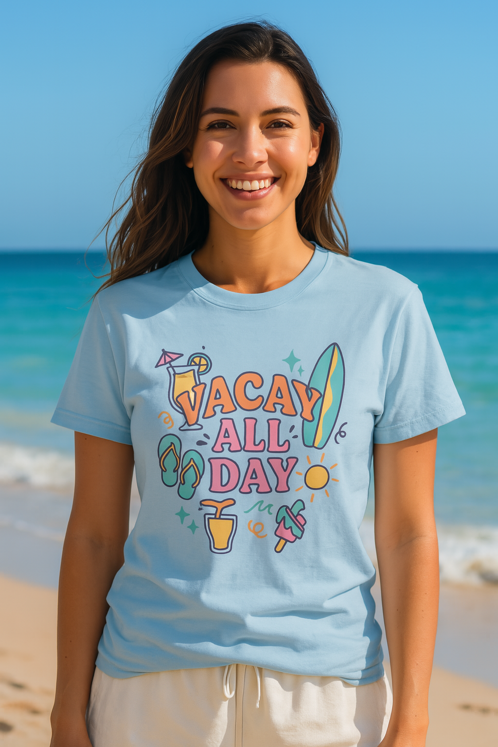 Cool Vacation Vibes T-shirt - Casual Summer Tee, Unisex Apparel, Beach Outfit, Travel Shirt, Fun Gift for Holidays
