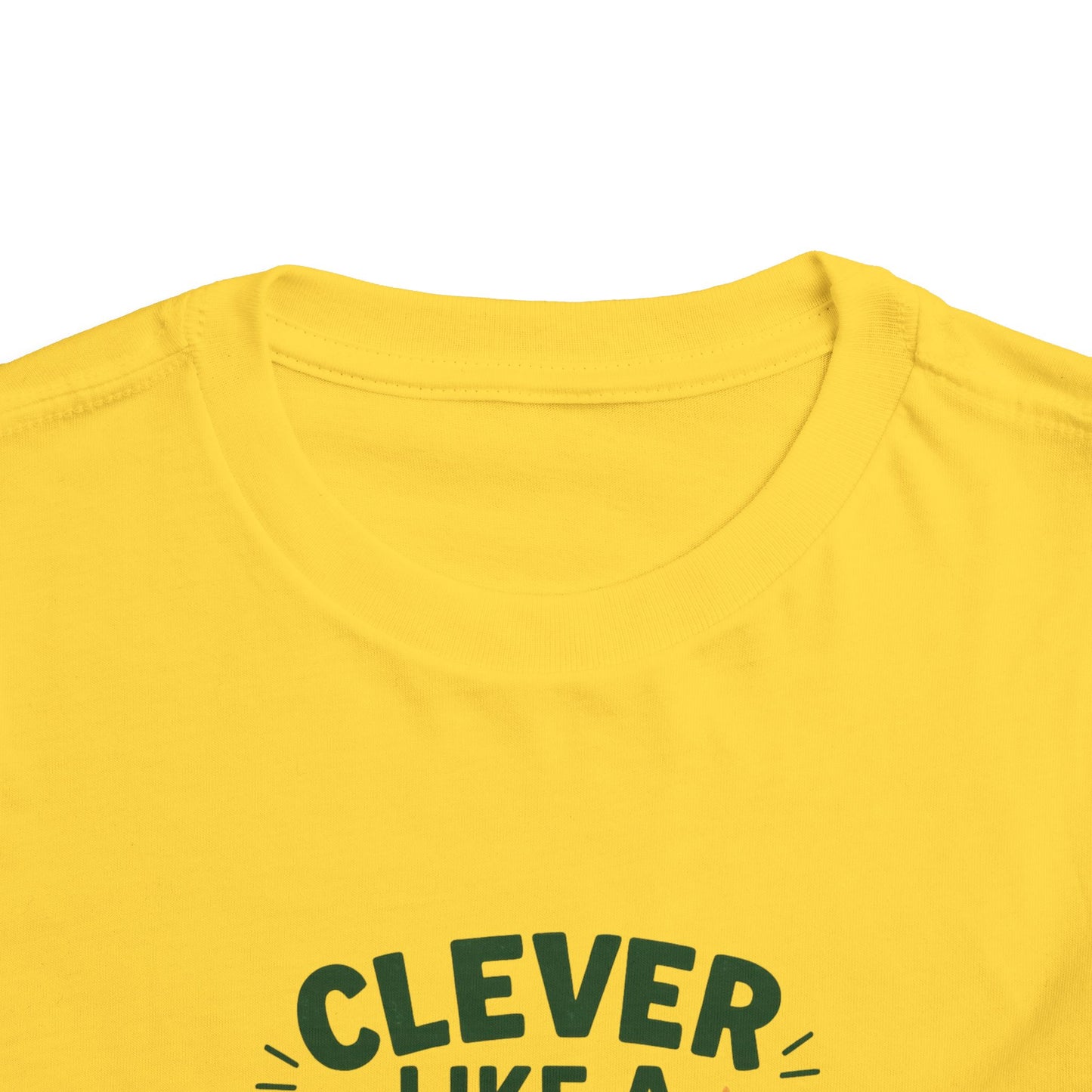 Clever Like A Fox Toddler Tee, Cute Kids T-Shirt, Back To School Shirt, Gift for Child, Toddler Apparel, Fun Graphic Tee