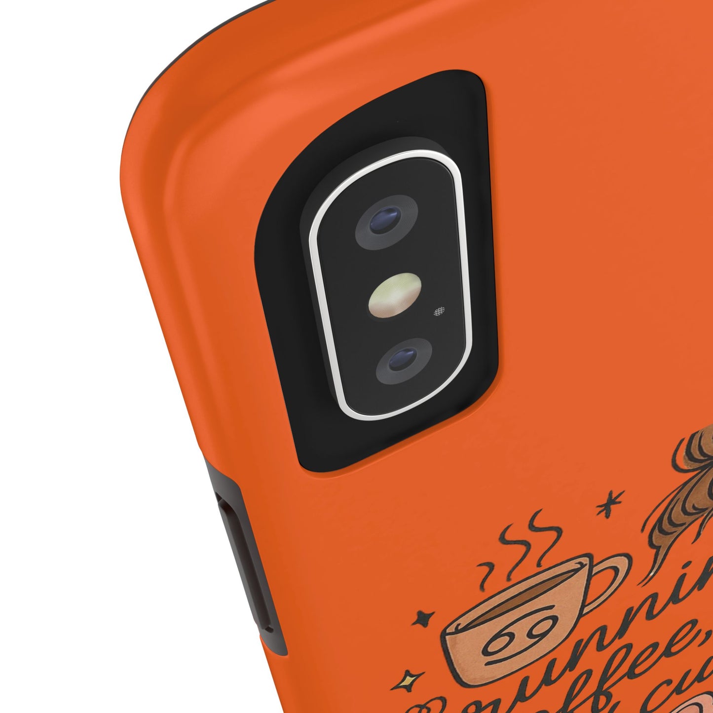 Cute Coffee Chaos Phone Case - Running on Coffee, Chaos & Cuddles, Stylish Tough Case for Coffee Lovers, Gift for Friends, Cute Phone Cover