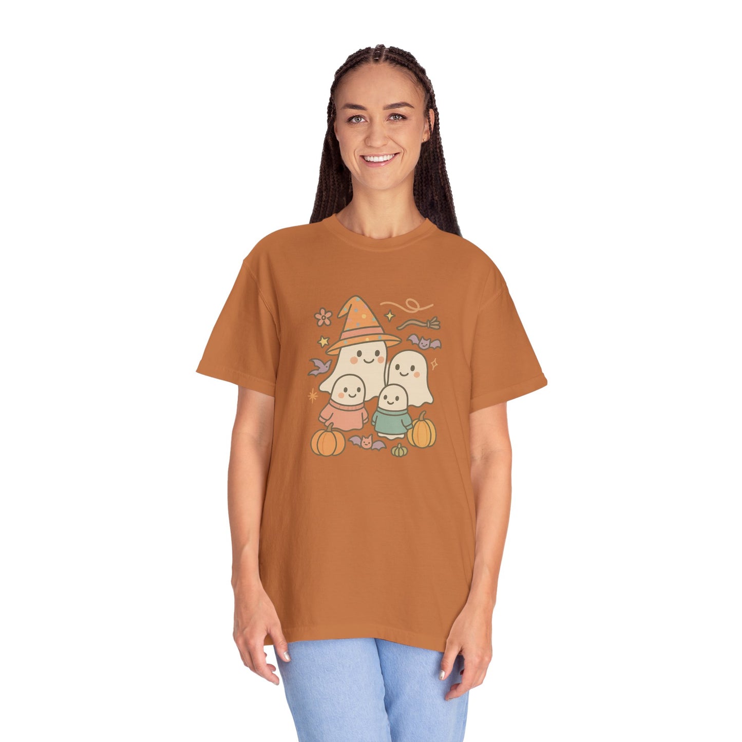 Adorable Halloween Ghost Family Comfort Colors T-Shirt, Cute Fall Tee, Halloween Costume, Unisex Gift, Spooky Season Fun