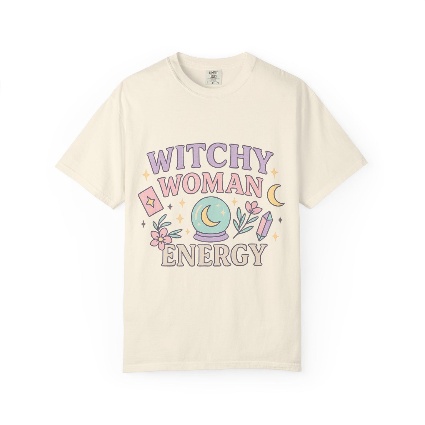 Witchy Woman Energy Comfort Colors T-Shirt | Boho Style Tee, Gift for Her, Astrology Shirt, Eco-Friendly Top, Casual Wear