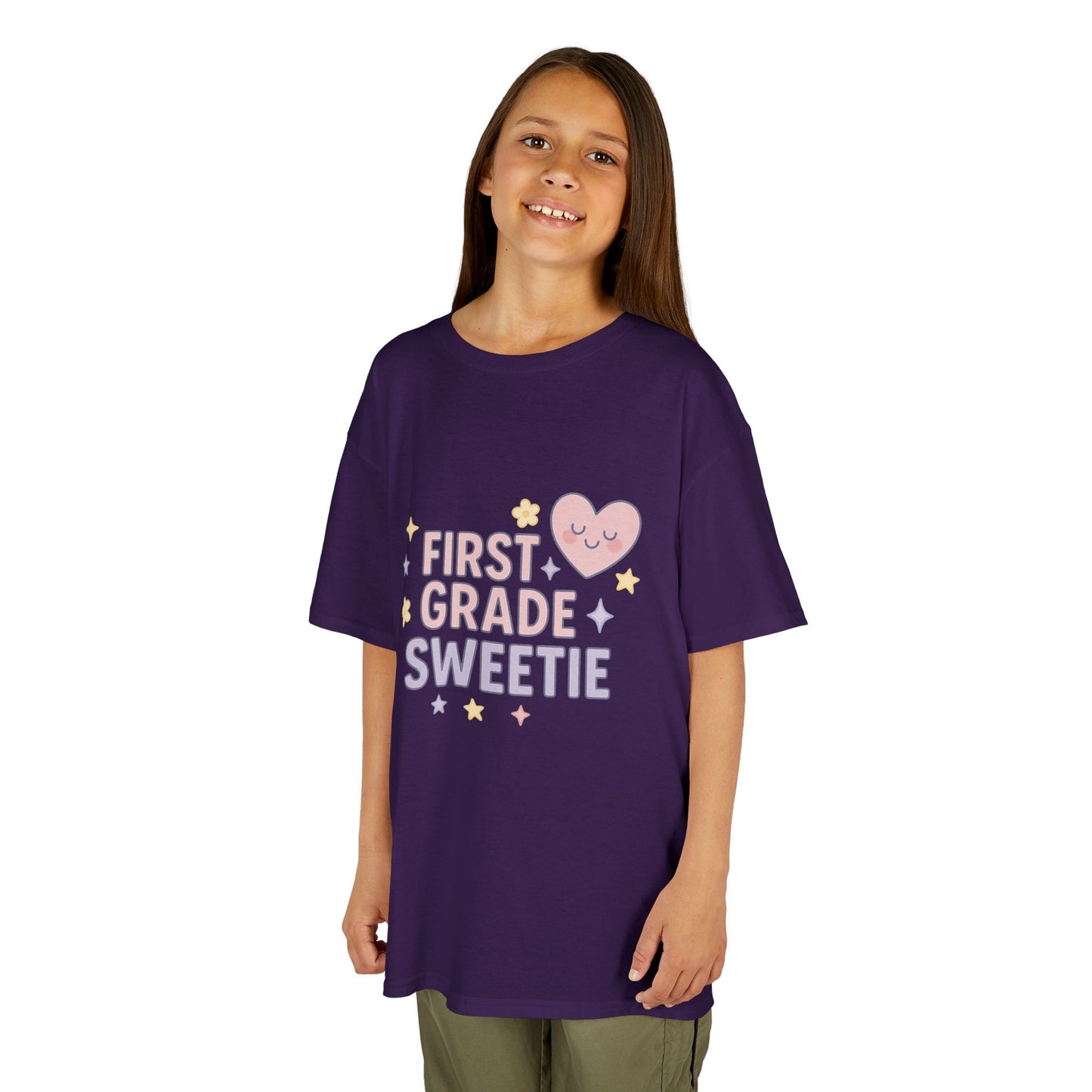 First Grade Sweetie Kids Tee - Cute Youth Cotton Shirt, Back to School Outfit, Children’s Gift, Birthday Gift, Classroom Apparel